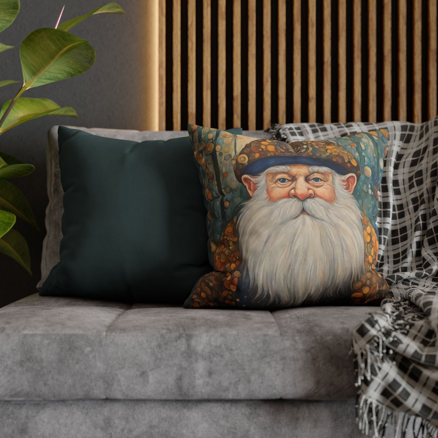 The Gnome Square Poly Canvas Pillowcase