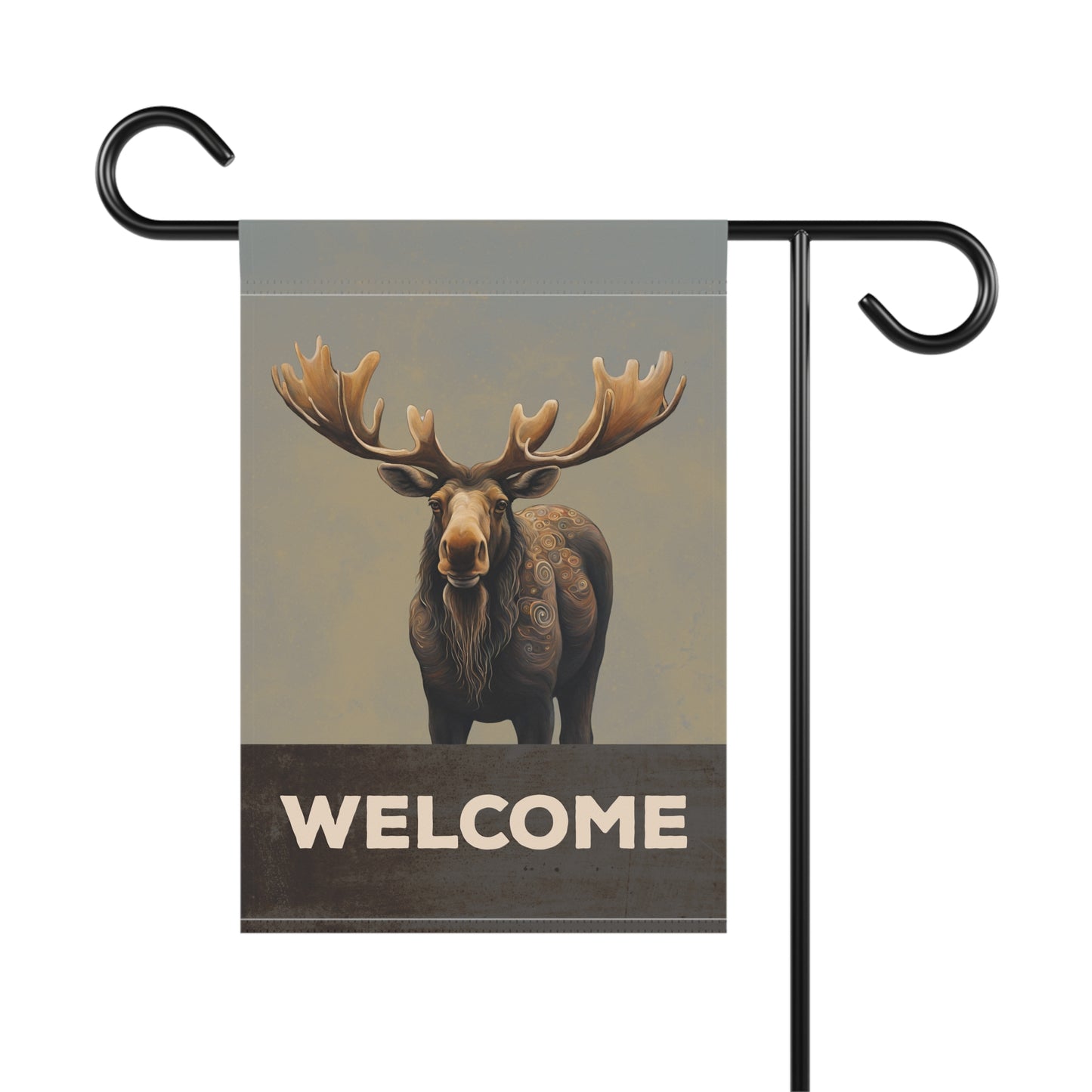 Moose Welcome 2-Sided Garden & House Flag/Banner