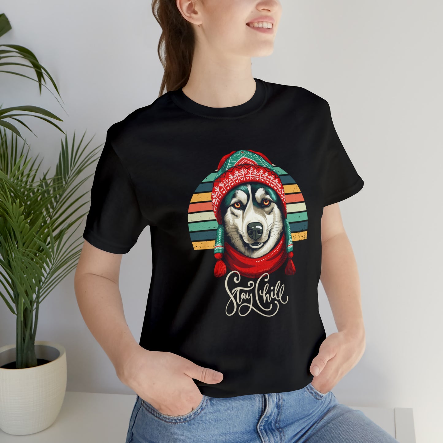 Stay Chill Alaskan Malamute Unisex Jersey Short Sleeve Tee