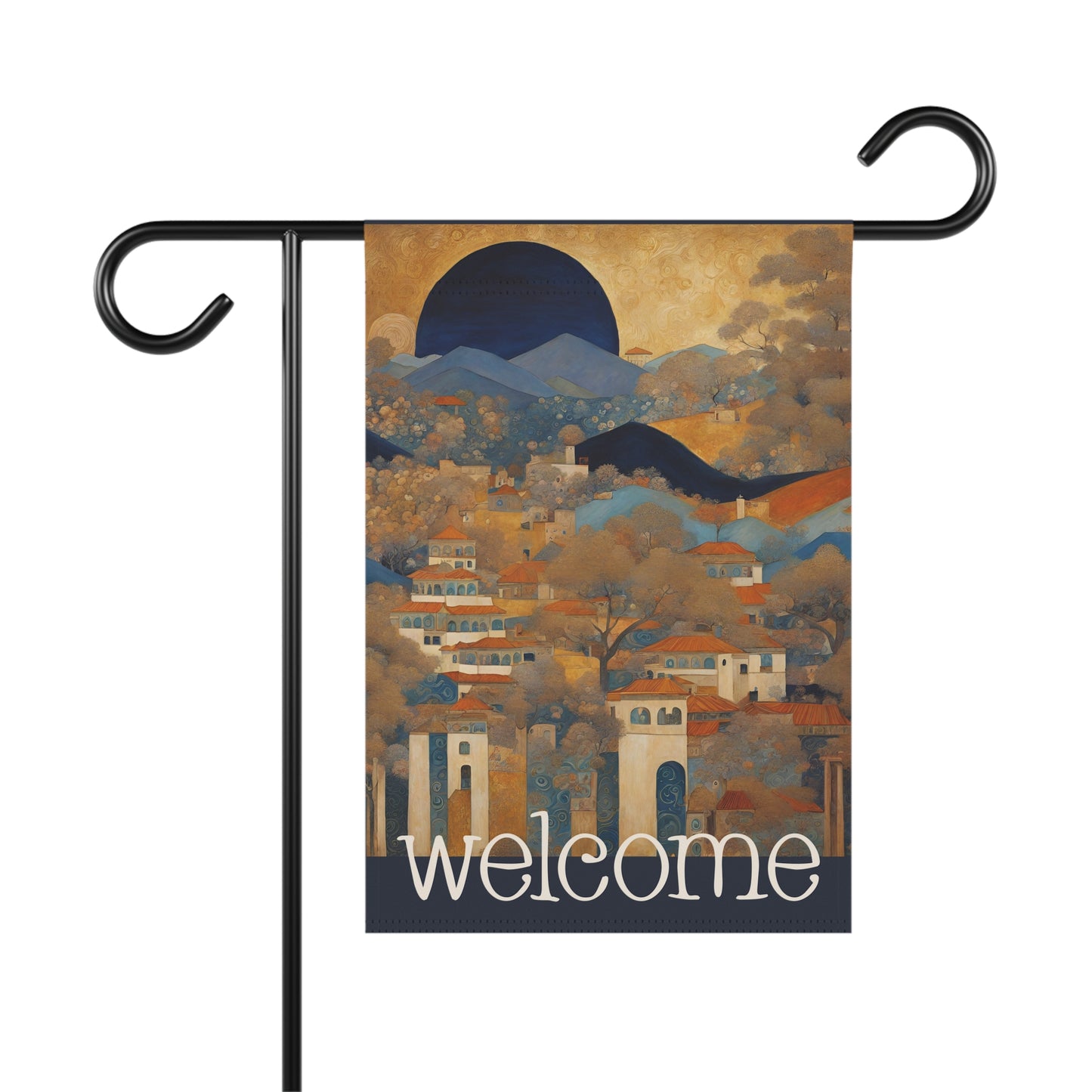 Moon Rising Welcome 2-Sided Garden & House Flag/Banner