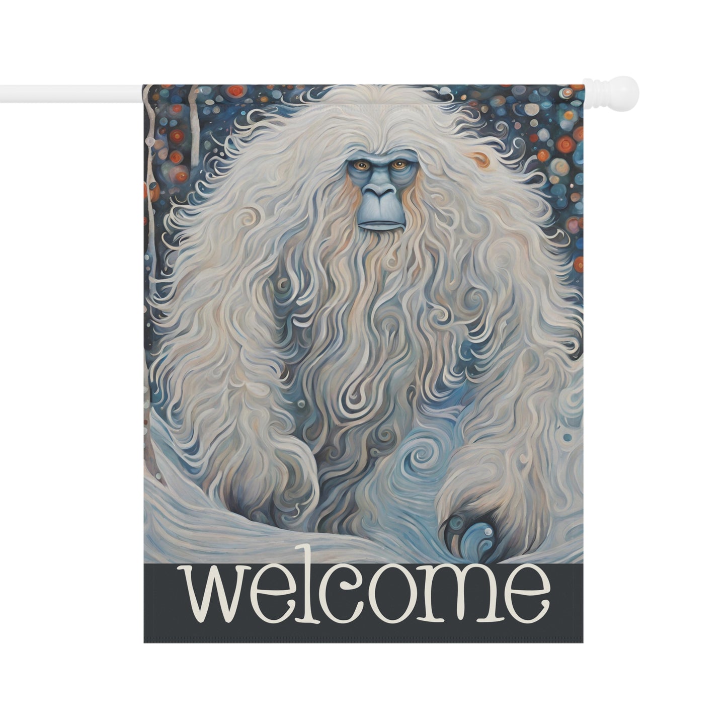 The Yeti Welcome 2-Sided Garden & House Flag/Banner