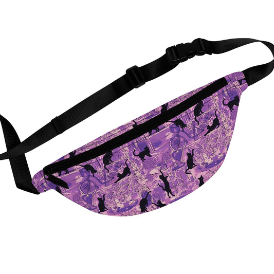 Paris Cats in Lavender Fanny Pack