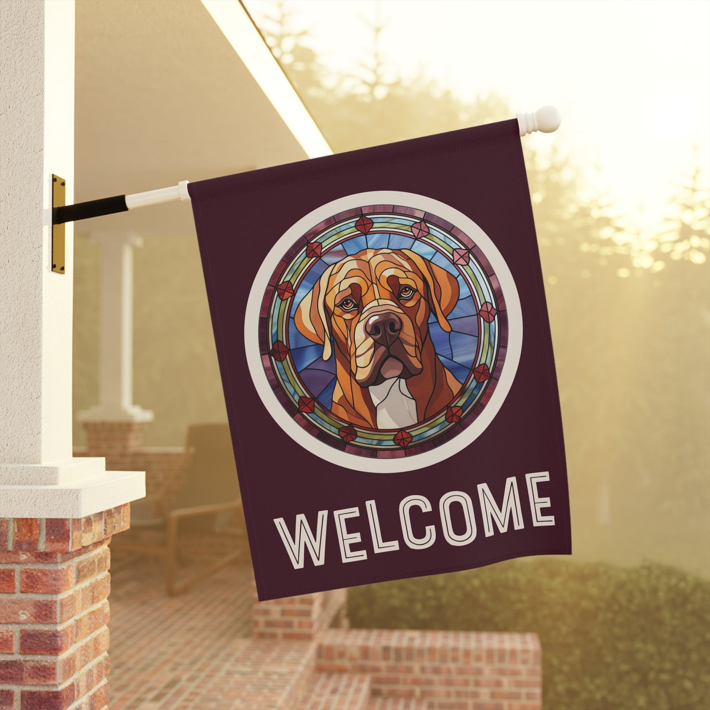 Bordeaux Welcome 2-Sided Garden & House Flag/Banner