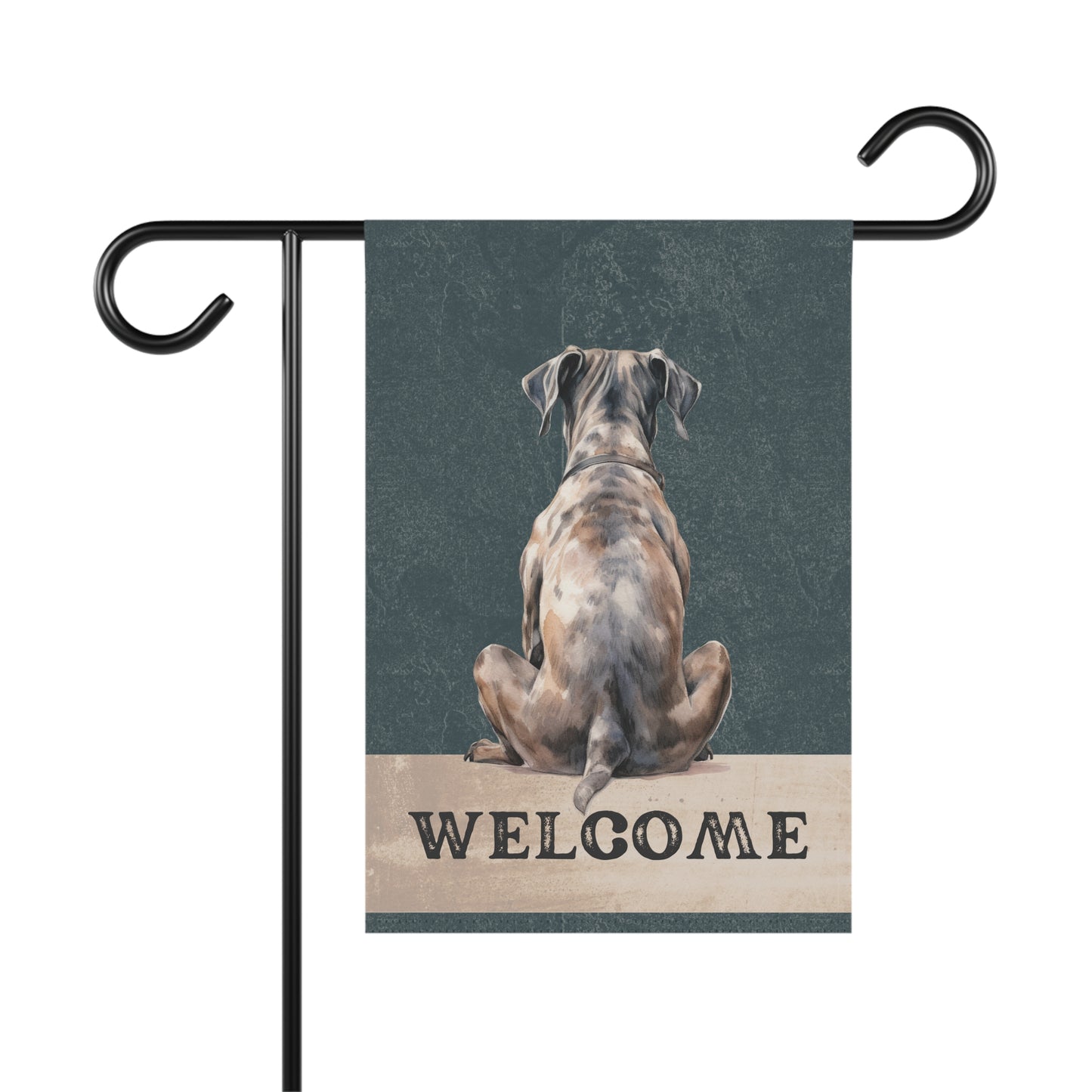 Great Dane Welcome 2-Sided Garden & House Flag/Banner