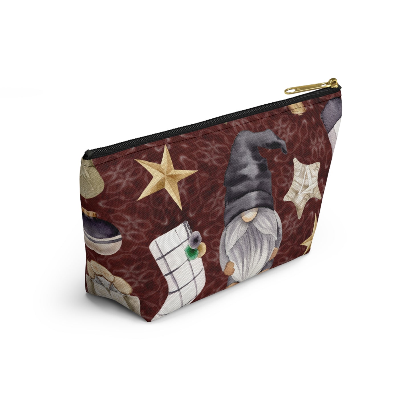 Rustic Gnome Holiday Accessory Pouch w T-bottom