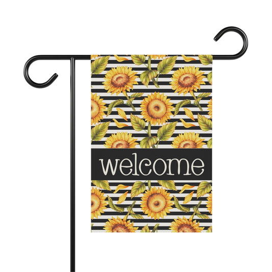 Sunflowers Welcome 2-Sided  Garden & House Flag/Banner