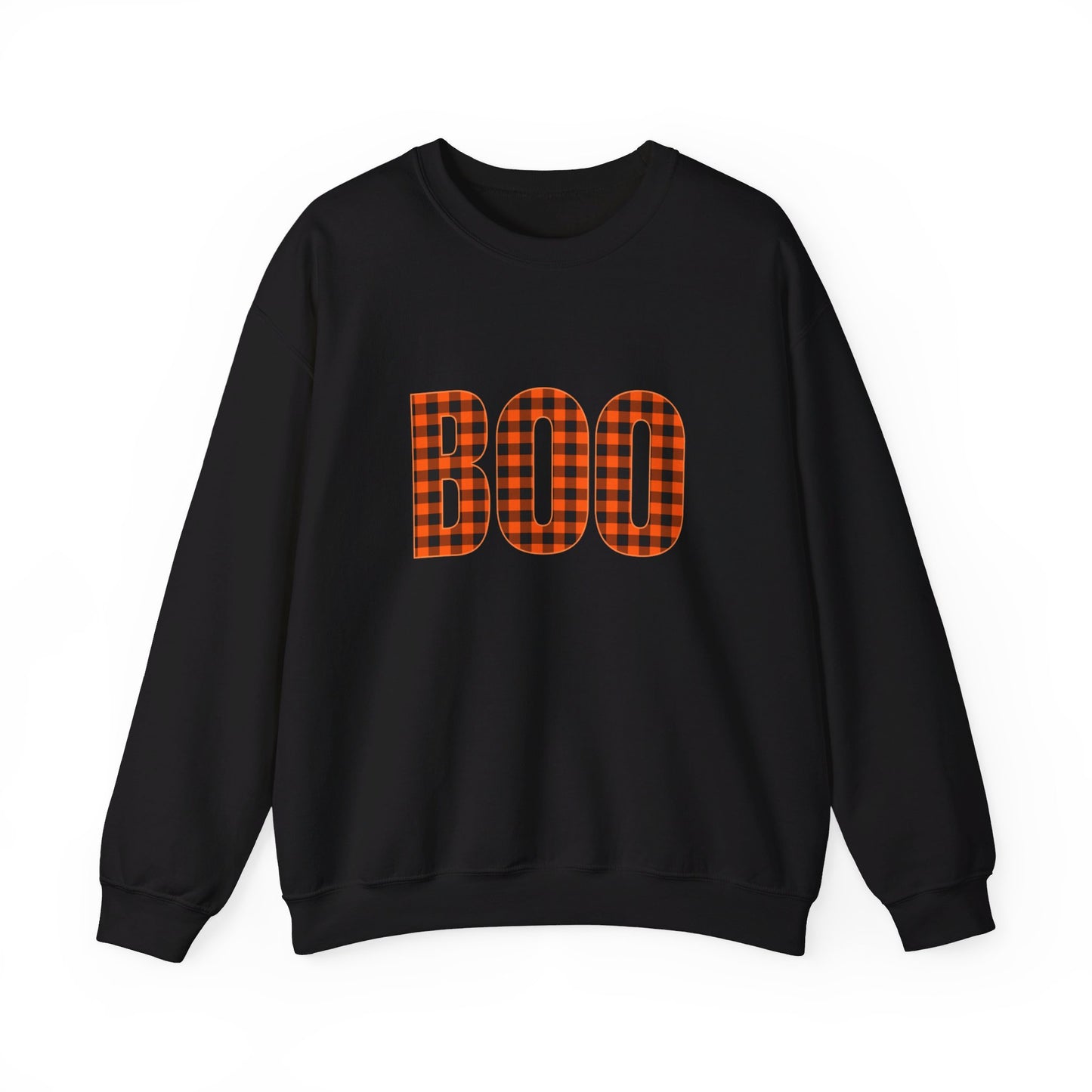 Halloween Plaid BOO Unisex Heavy Blend™ Crewneck Sweatshirt