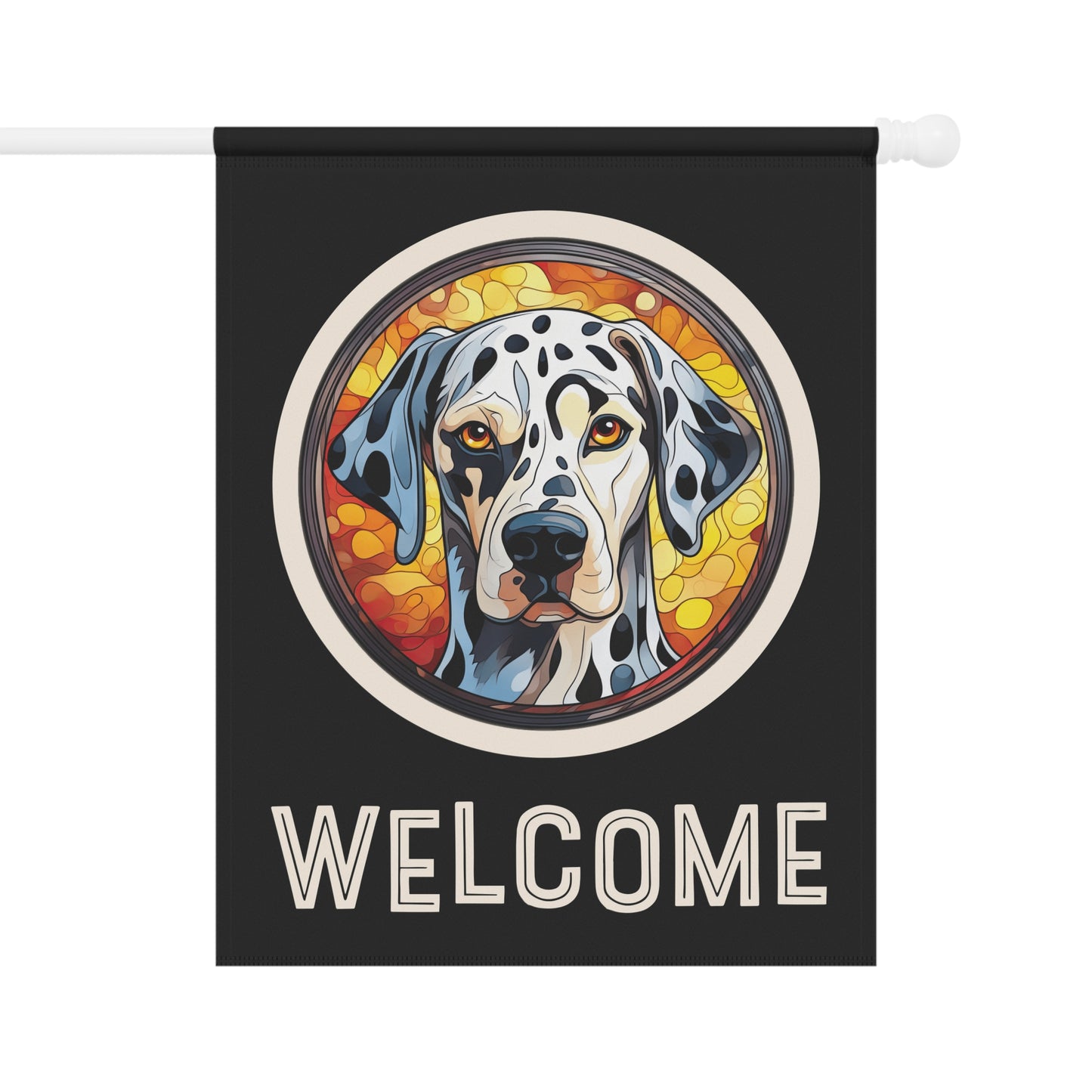 Dalmatian Welcome 2-Sided Garden & House Flag/Banner