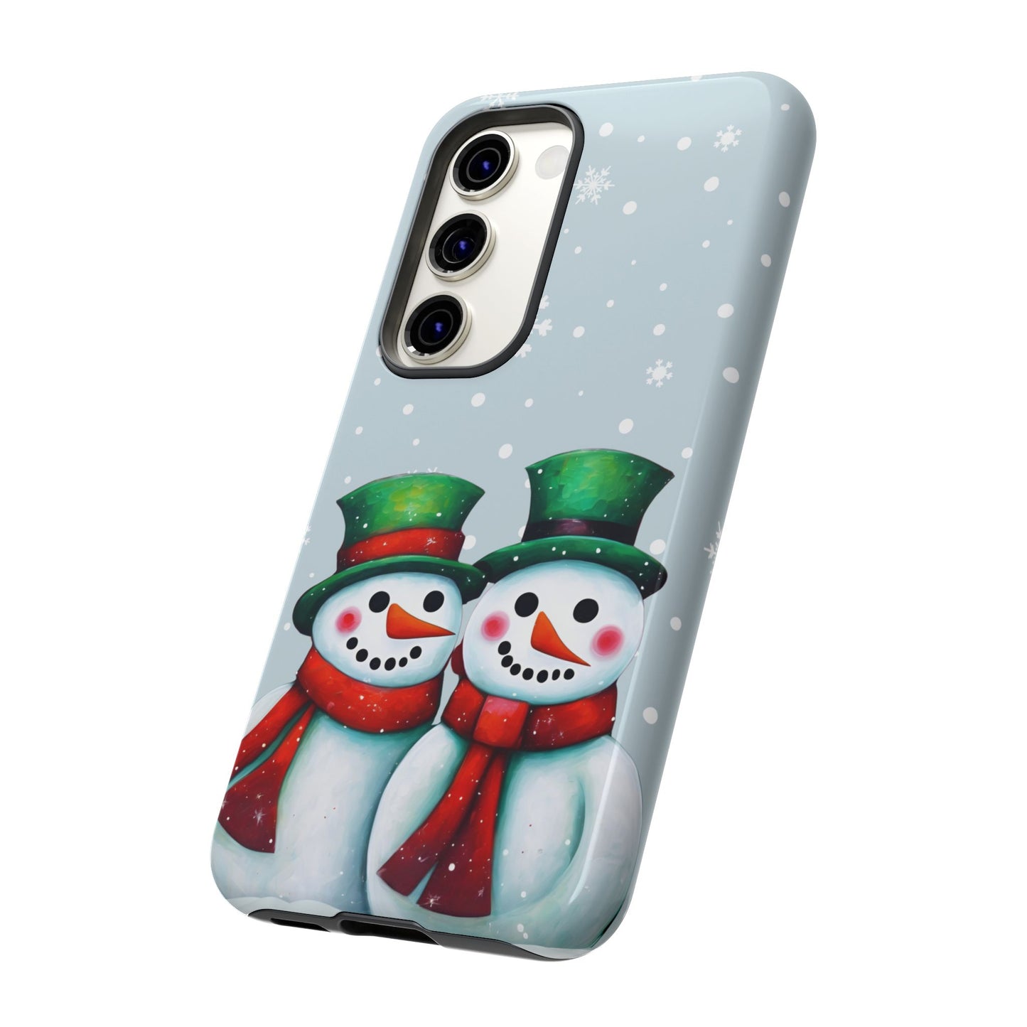 Snowman Couple iPhone Samsung Galaxy Google Pixel Tough Cases