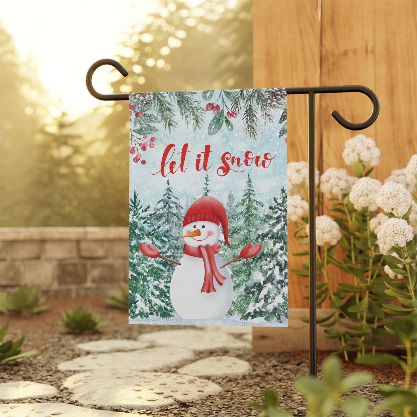 Let It Snowman 2-Sided Garden & House Banner