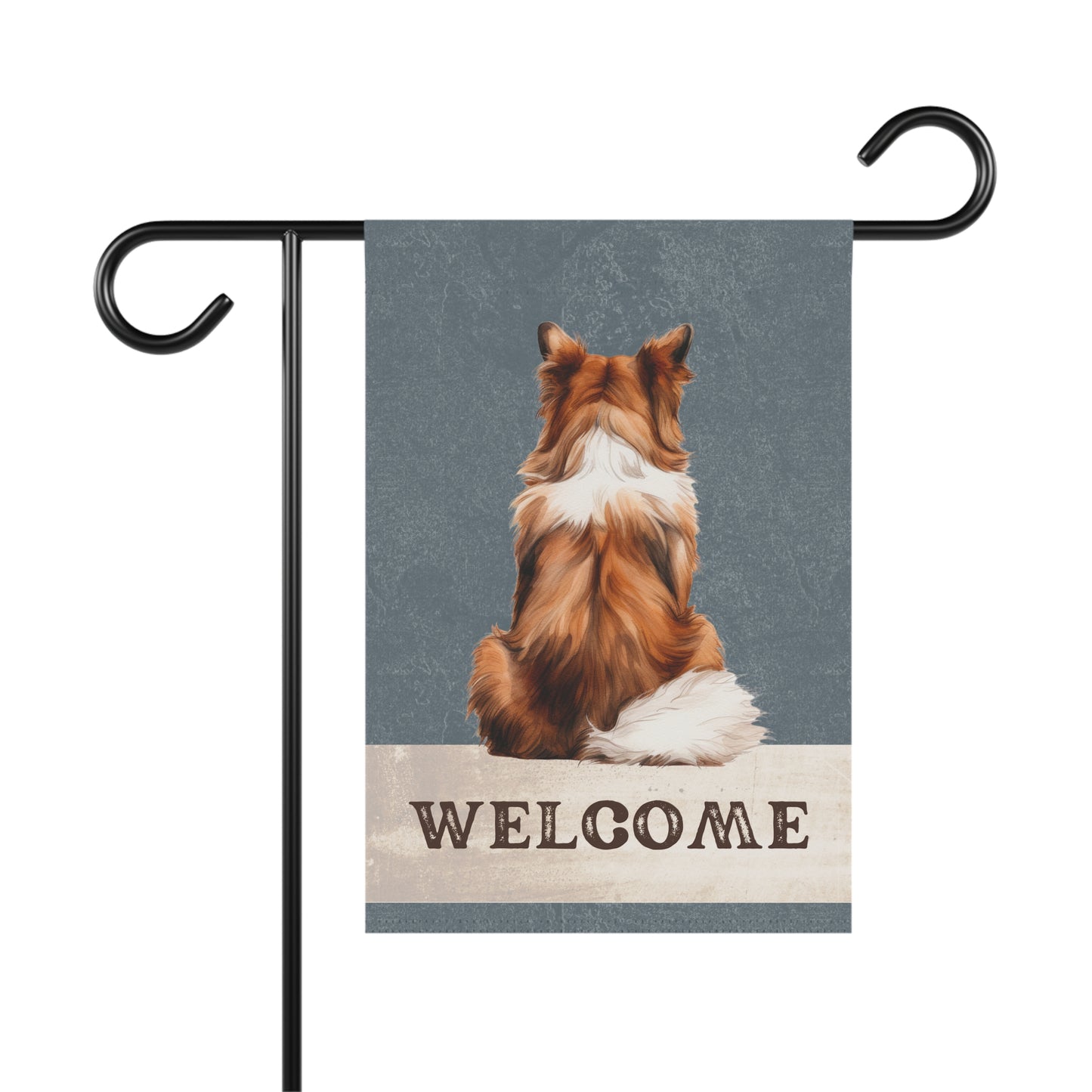 Sheltie Welcome 2-Sided Garden & House Flag/Banner