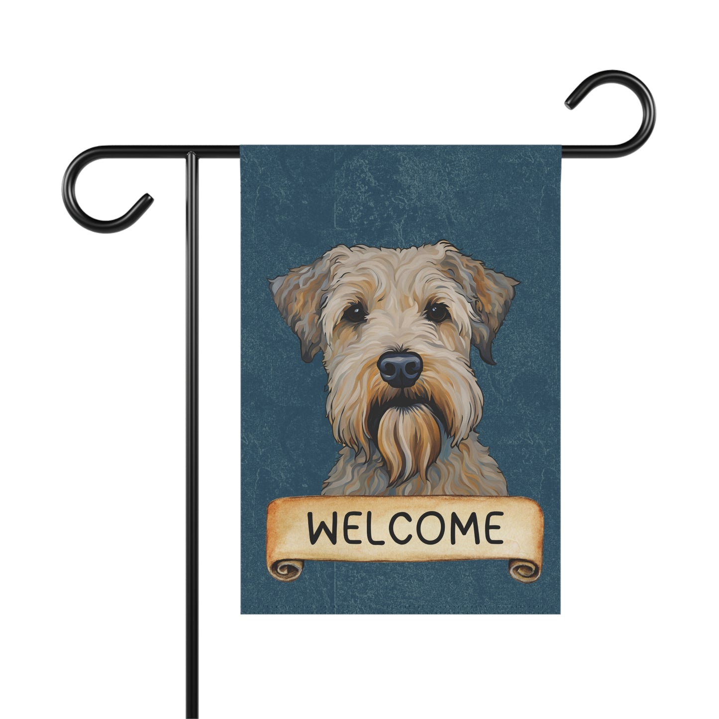 Wheaten Terrier Welcome 2-Sided Garden & House Flag/Banner