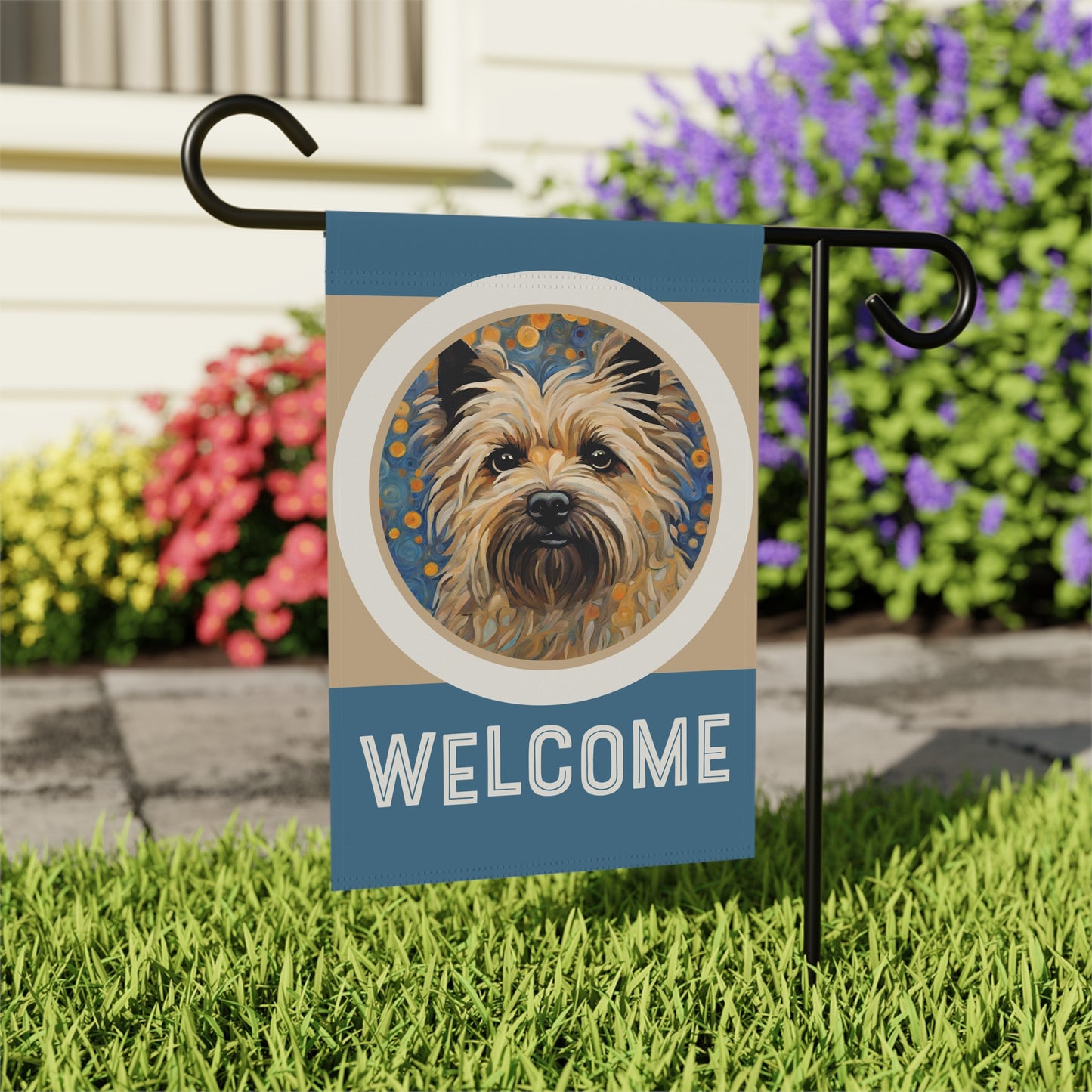 Cairn Terrier Welcome 2-Sided Garden & House Flag/Banner