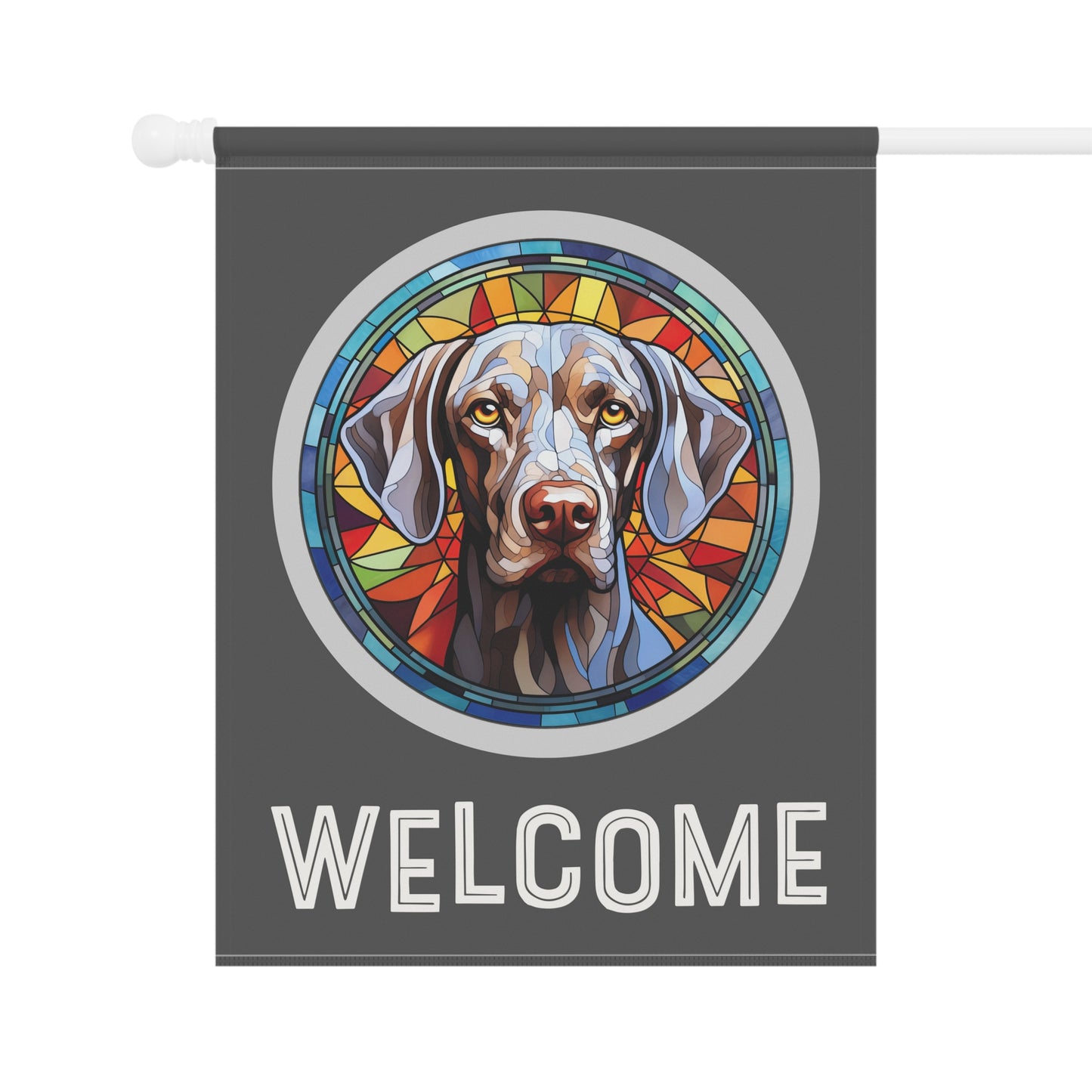 Weimaraner Welcome 2-Sided Garden & House Flag/Banner