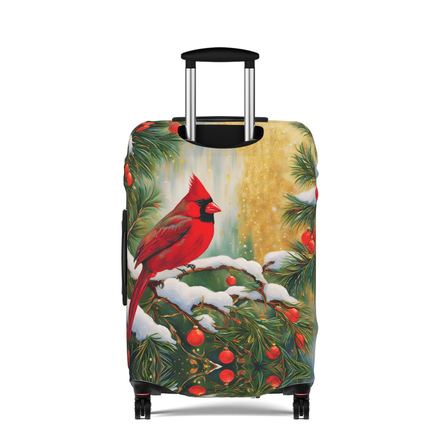 Holiday Cardinal Luggage Cover