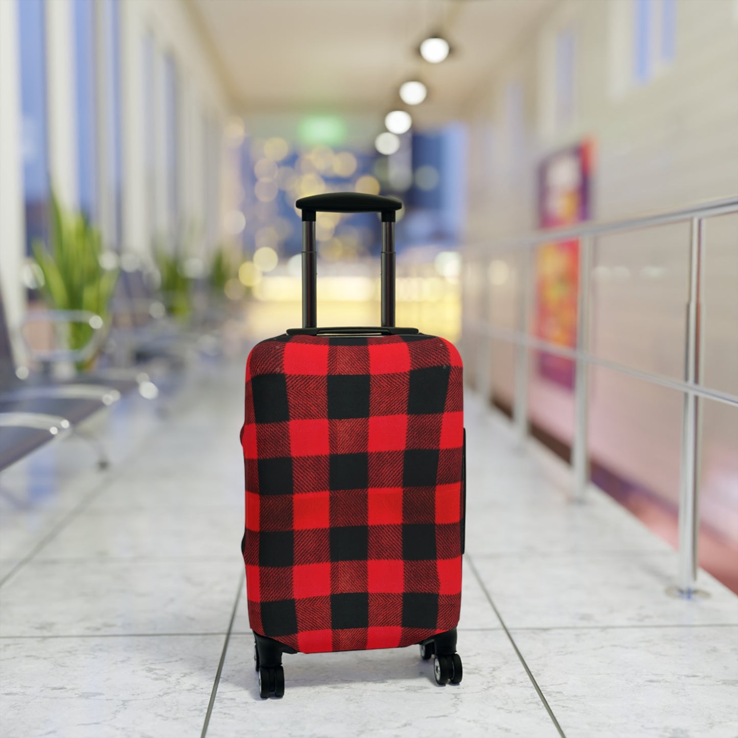 Buffalo Plaid Luggage Cover