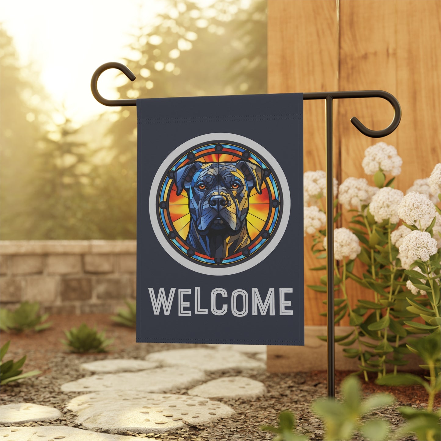 Cane Corso Welcome 2-Sided Garden & House Flag/Banner