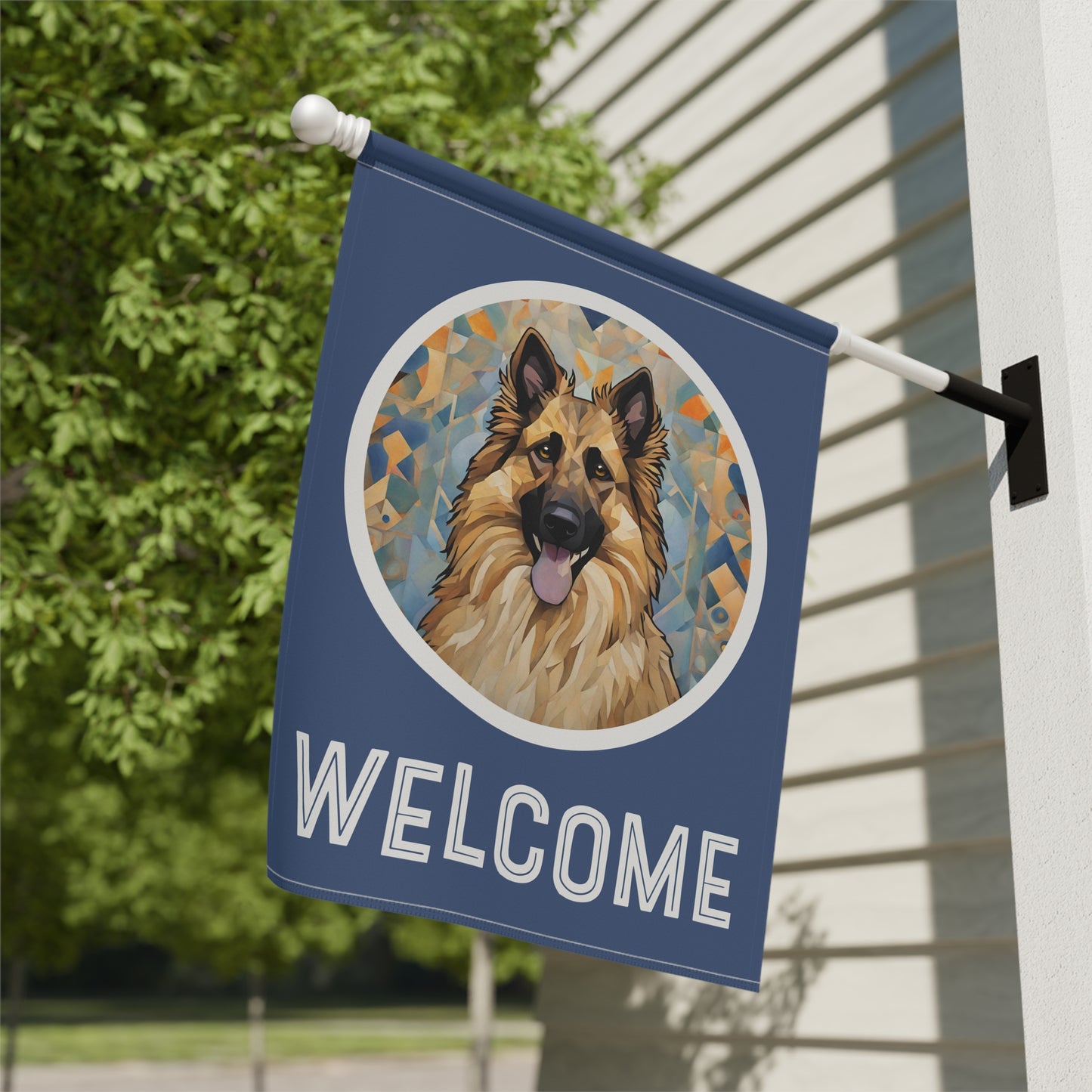 Belgian Tervuren Welcome 2-Sided Garden & House Flag/Banner