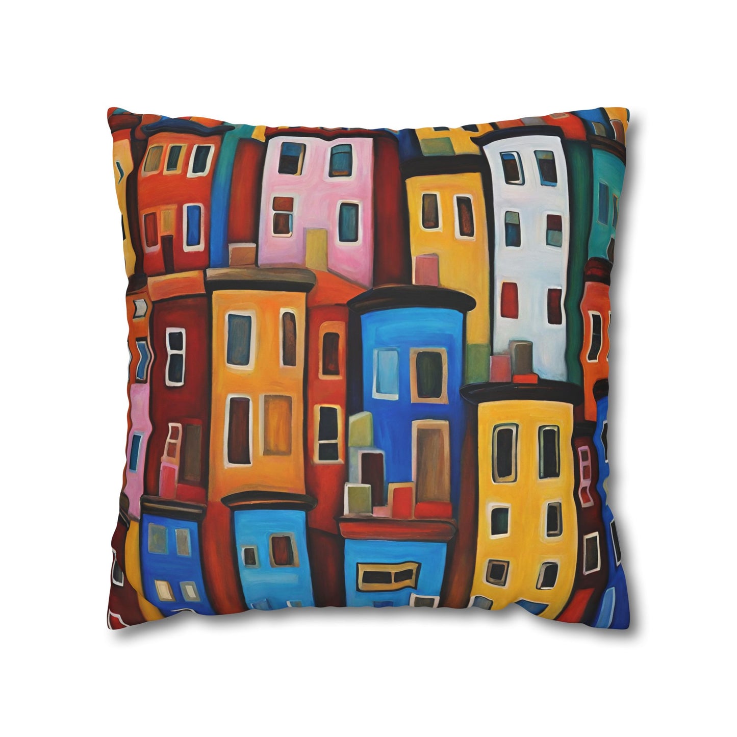 Neighbors Square Poly Canvas Pillowcase