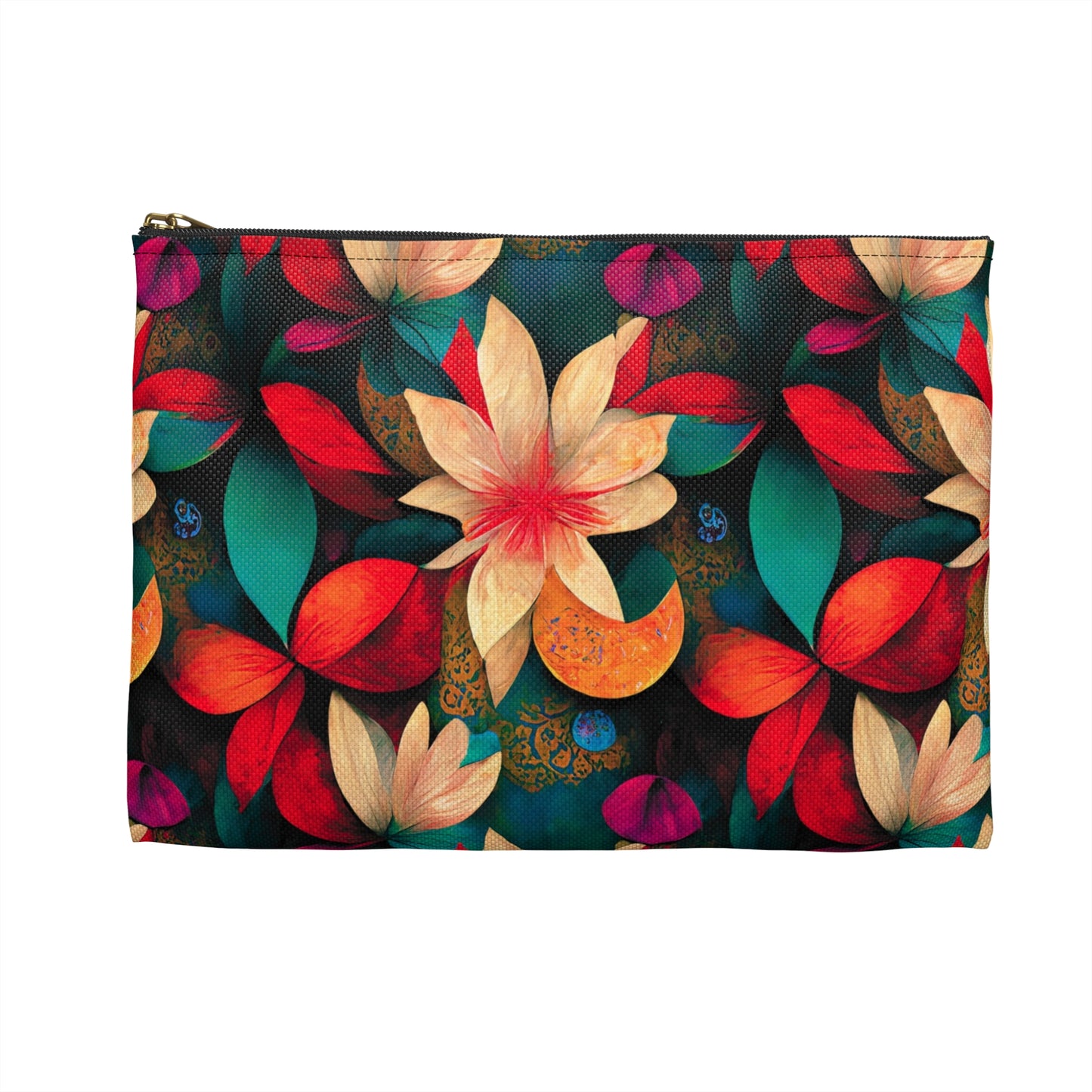 Christmas Flowers Accessory Pouch