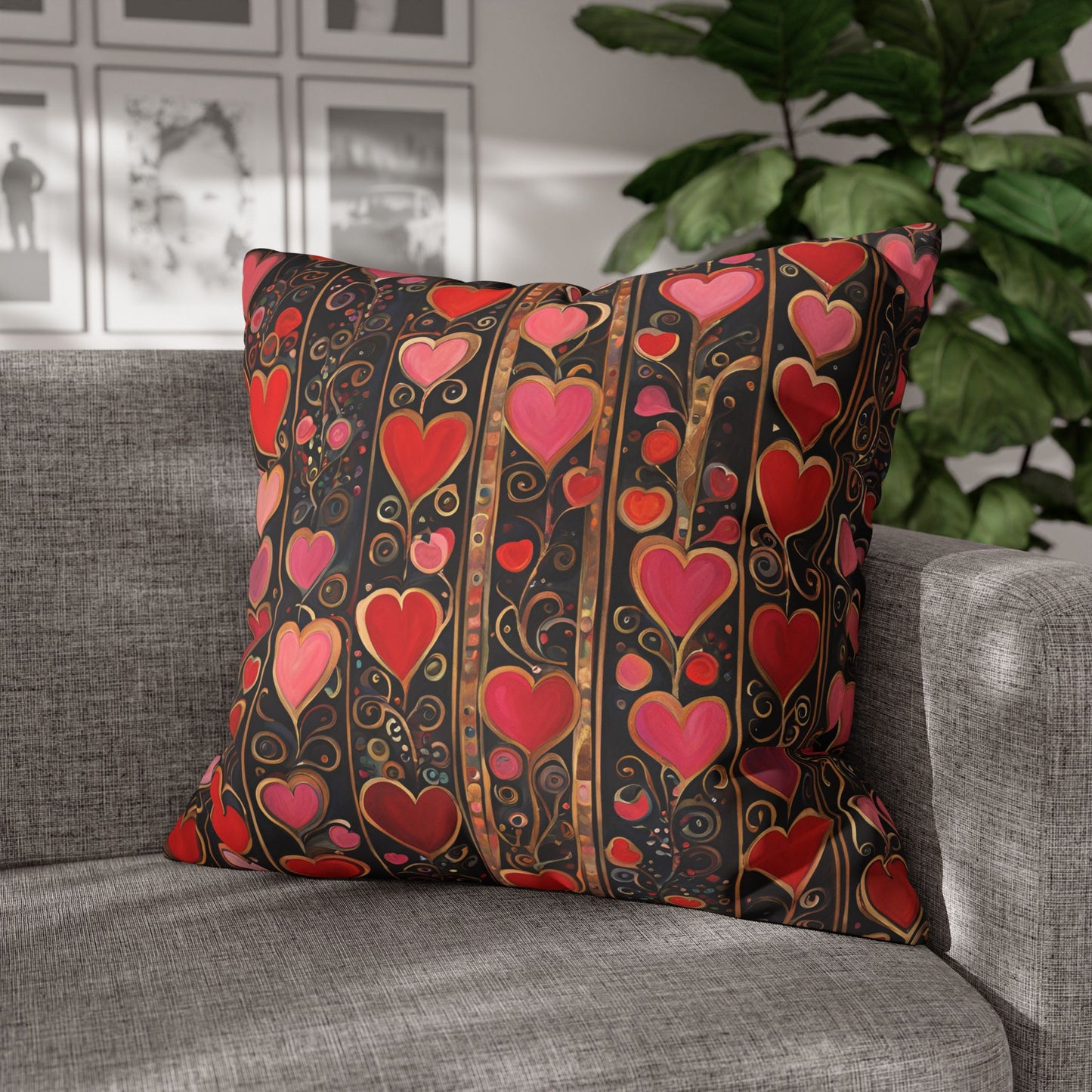 Lotta Love Square Poly Canvas Pillowcase