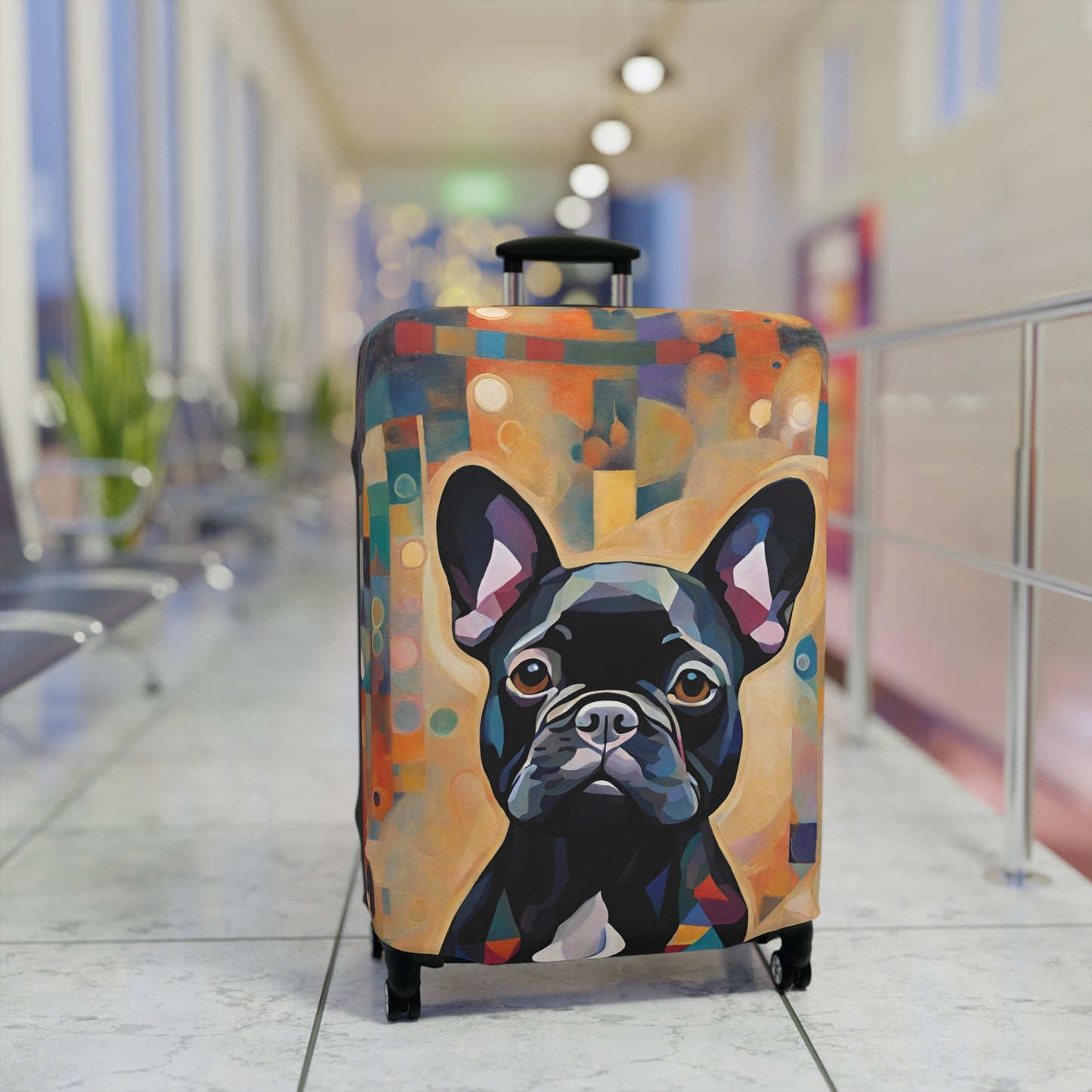 Funky French Bulldog Luggage Cover