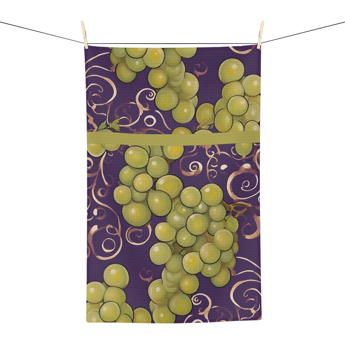 Green Grapes Microfiber Tea Towel