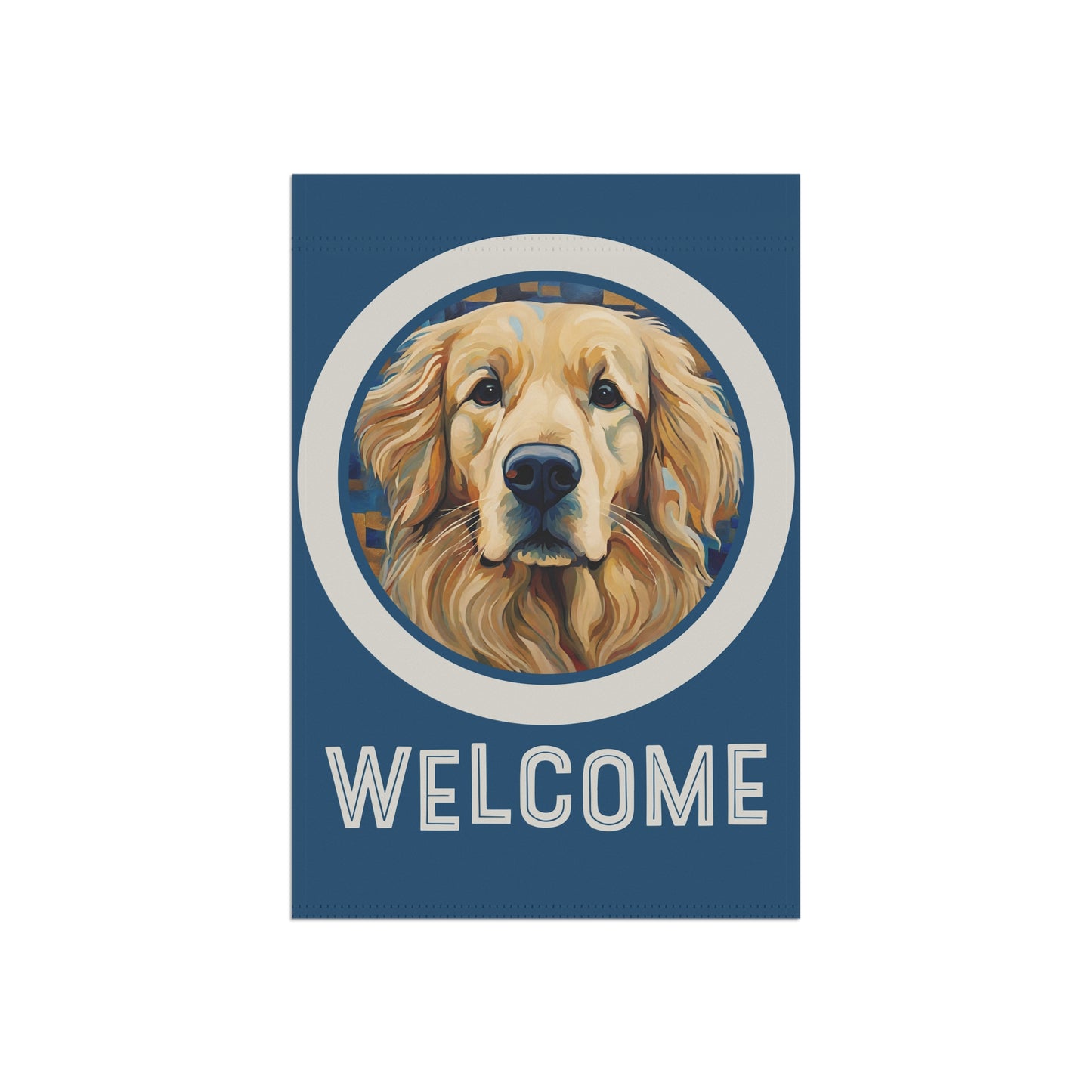 Golden Retriever Welcome 2-Sided Garden & House Flag/Banner