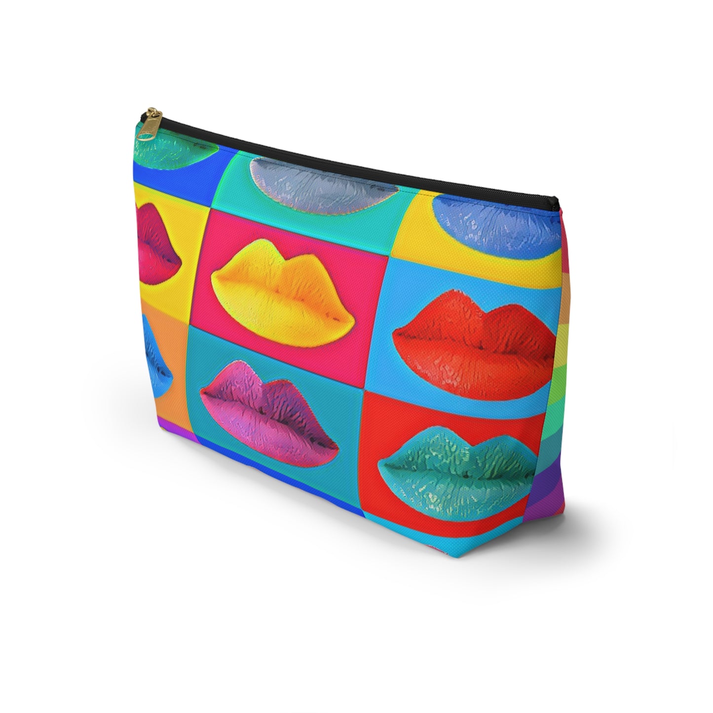 Pop Art Lips Accessory Pouch w T-bottom