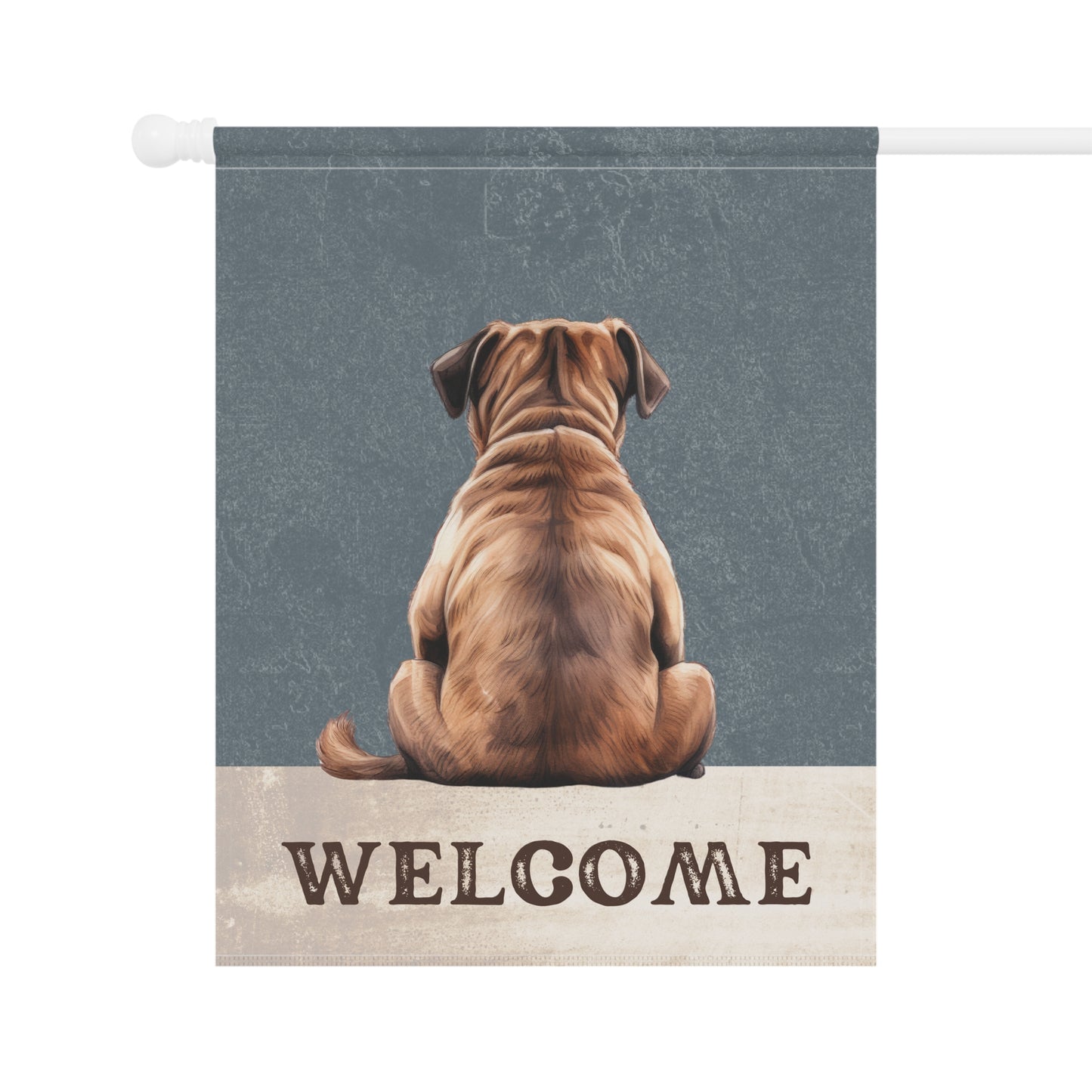 Pug Welcome 2-Sided Garden & House Flag/Banner