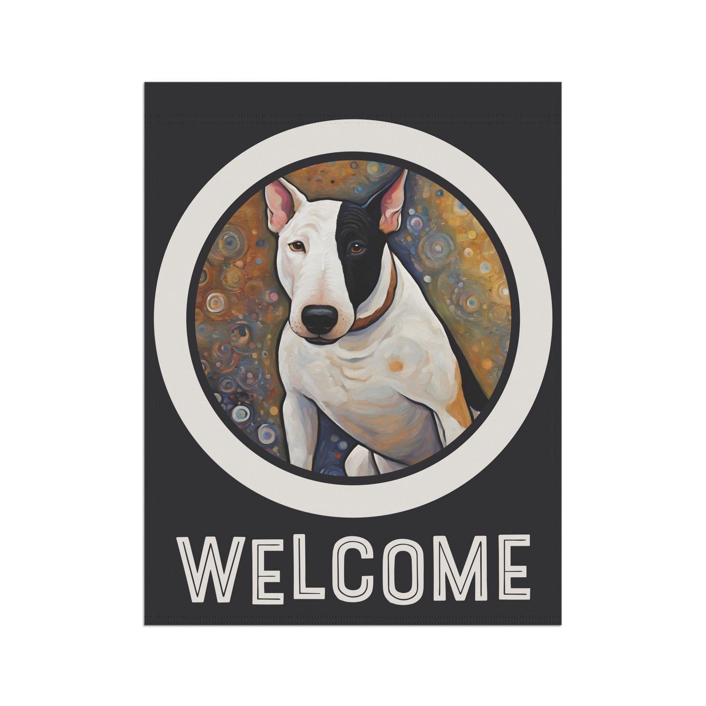 Bull Terrier Welcome 2-Sided Garden & House Flag/Banner