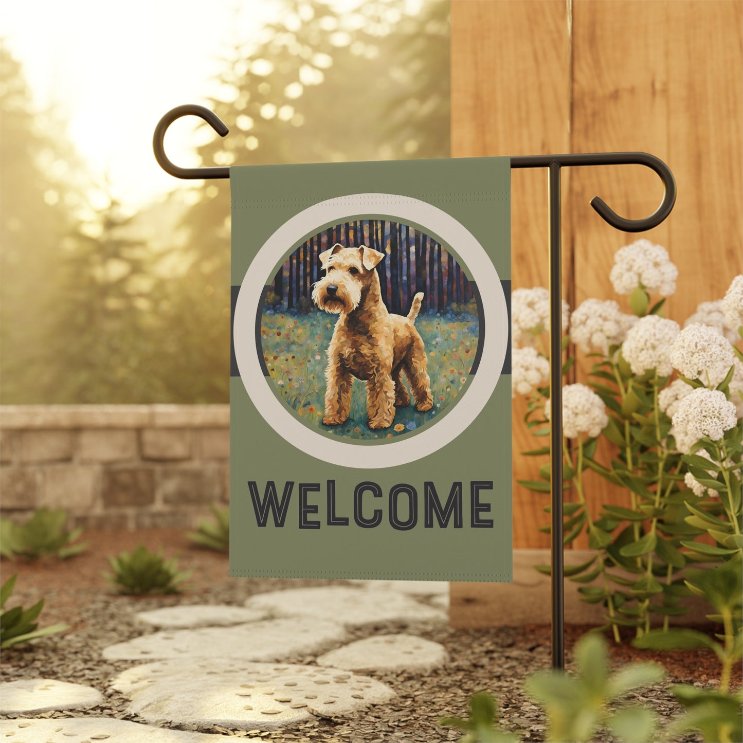 Lakeland Terrier Welcome 2-Sided Garden & House Flag/Banner