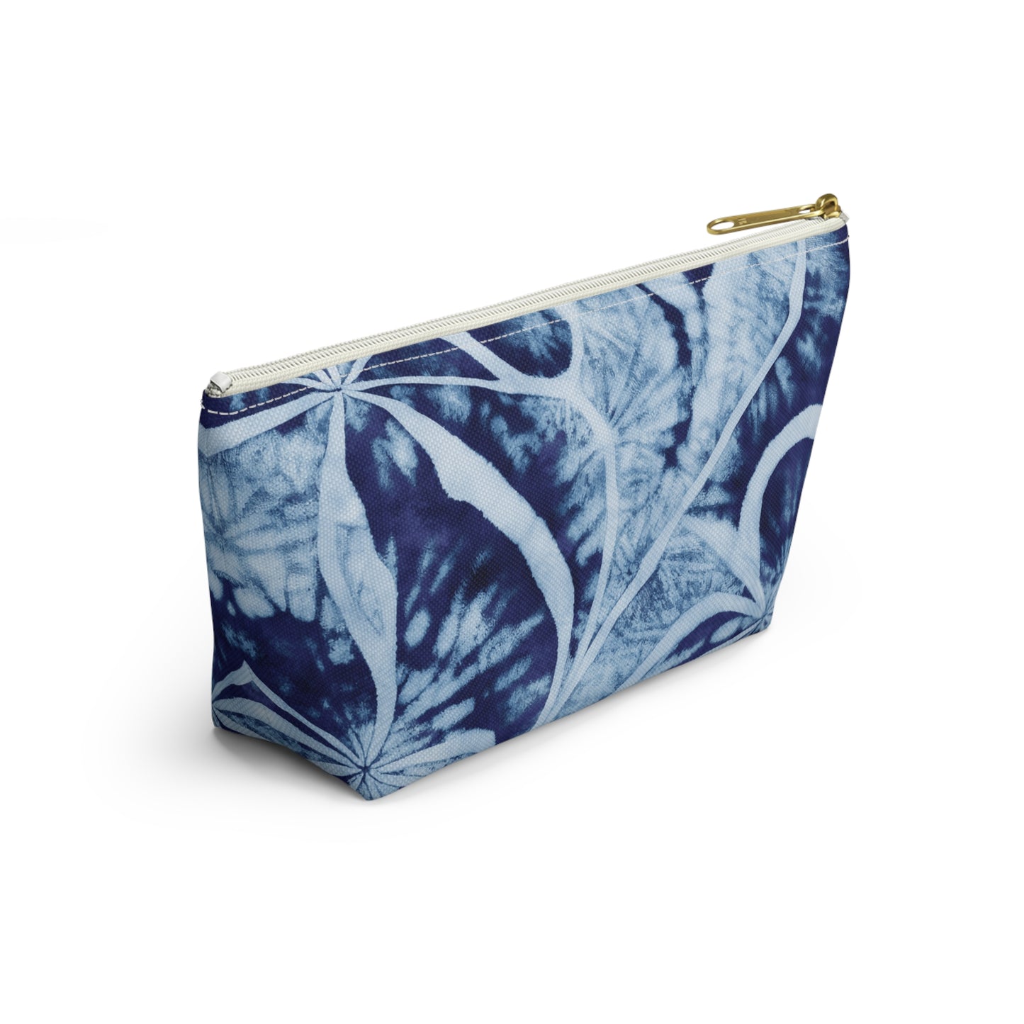 Shibori Indigo Accessory Pouch w T-bottom