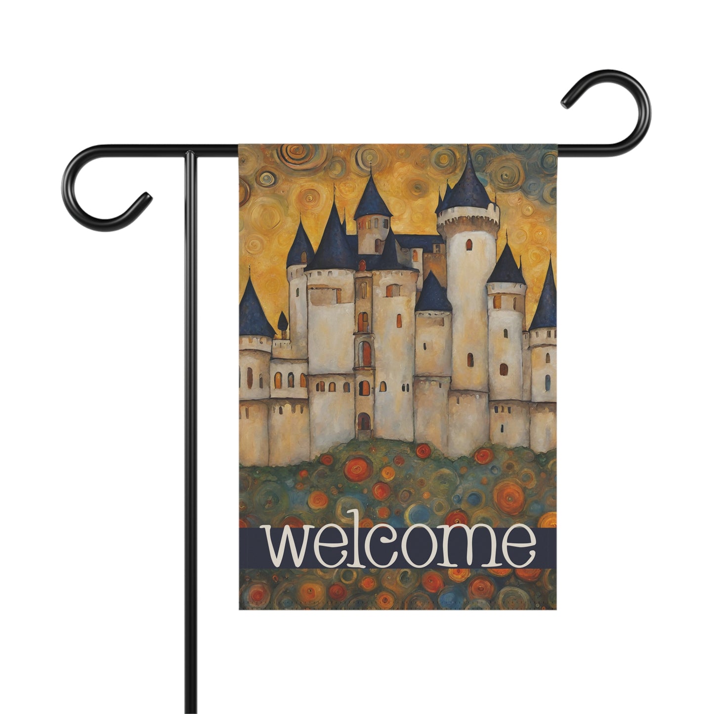 Castle on the Hill Welcome 2-Sided Garden & House Flag/Banner