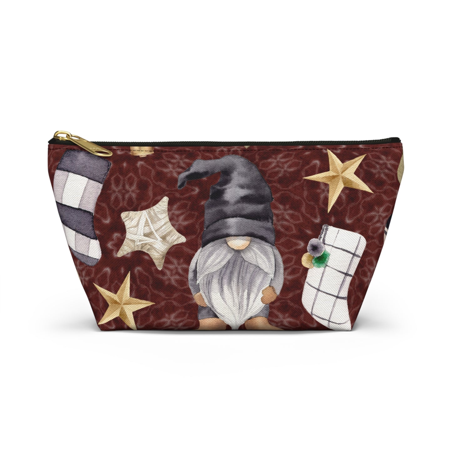 Rustic Gnome Holiday Accessory Pouch w T-bottom