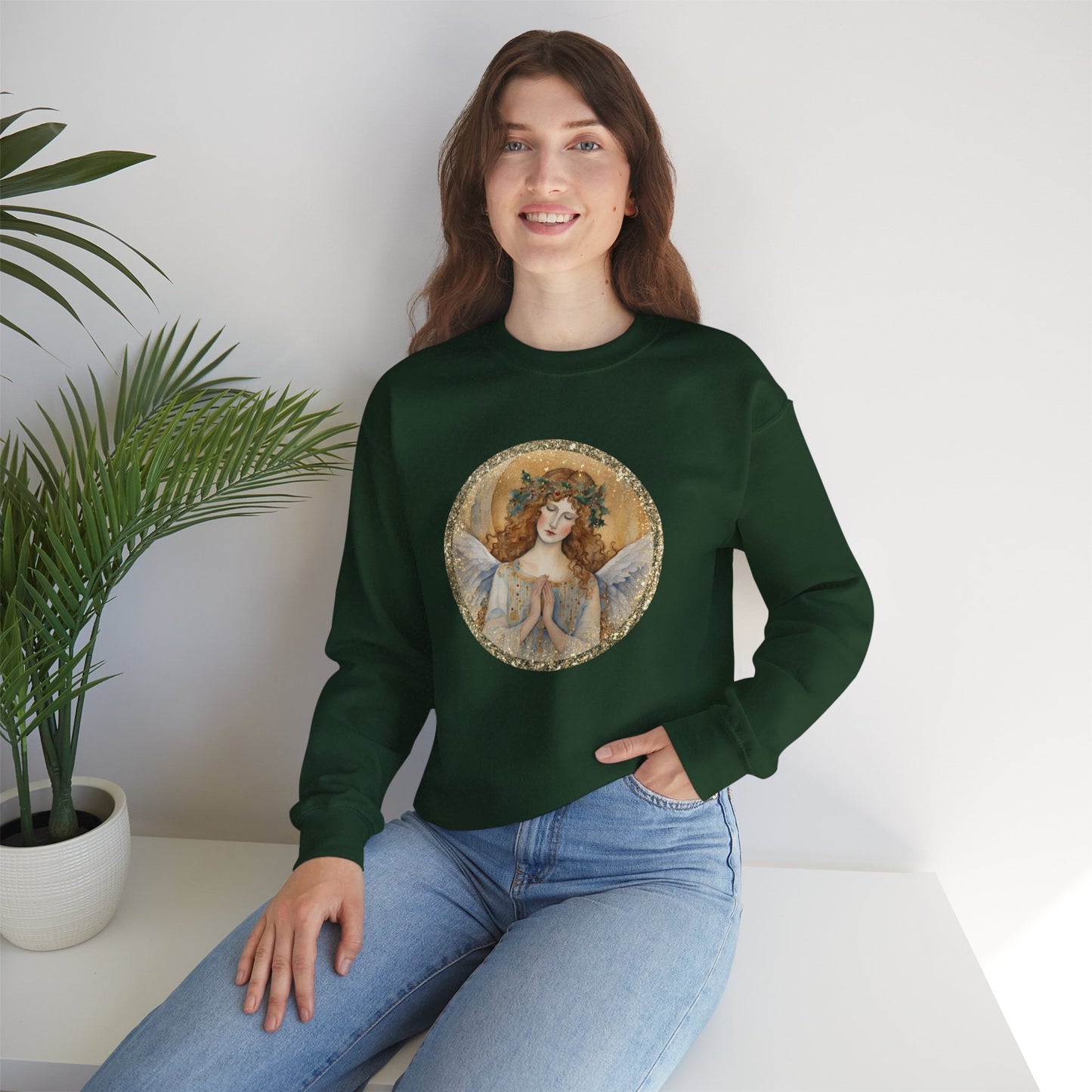 Guardian Angel Unisex Heavy Blend™ Crewneck Sweatshirt