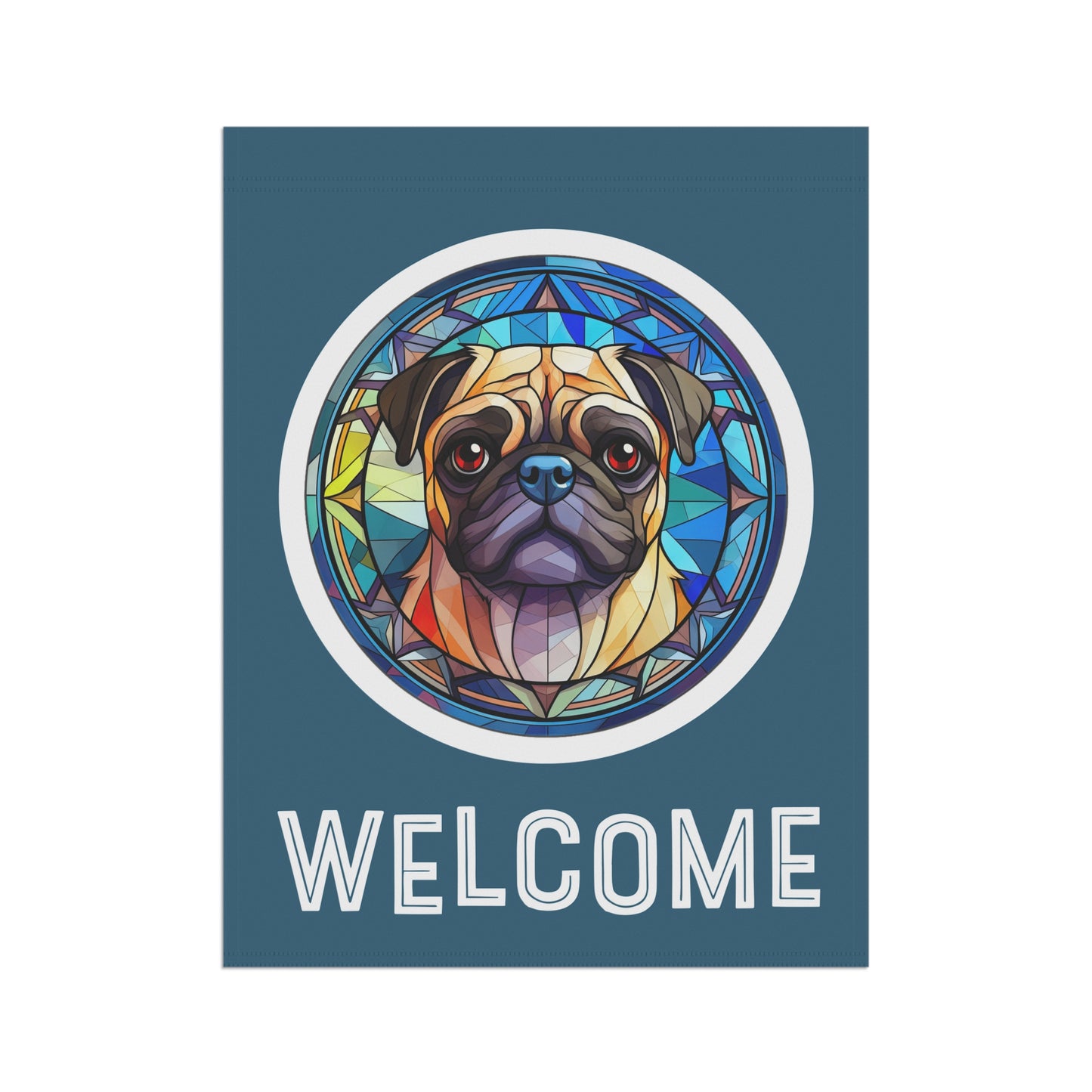 Pug Welcome 2-Sided Garden & House Flag/Banner