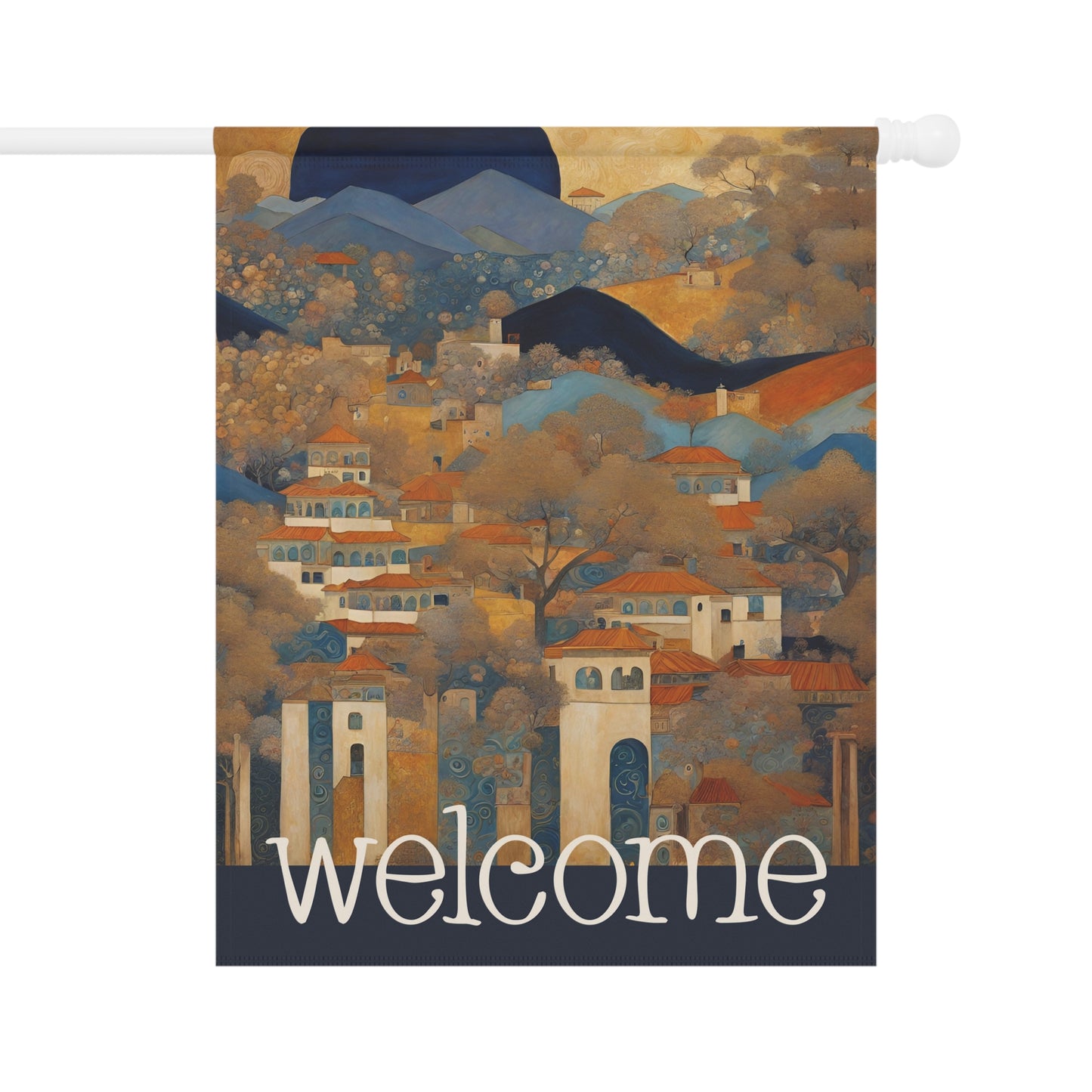 Moon Rising Welcome 2-Sided Garden & House Flag/Banner