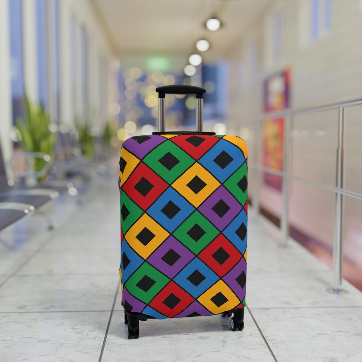 Connor Bright Squares Luggage Cover