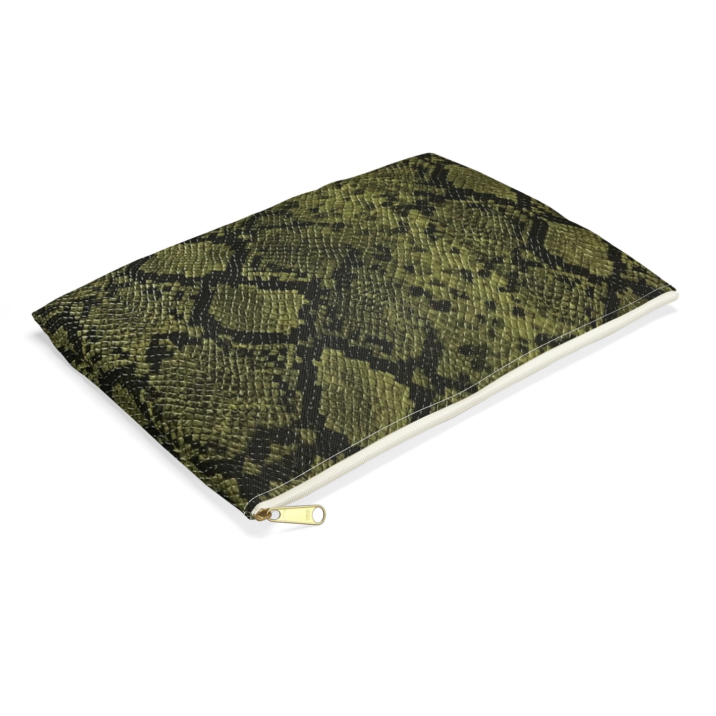 Faux Python in Green Accessory Pouch