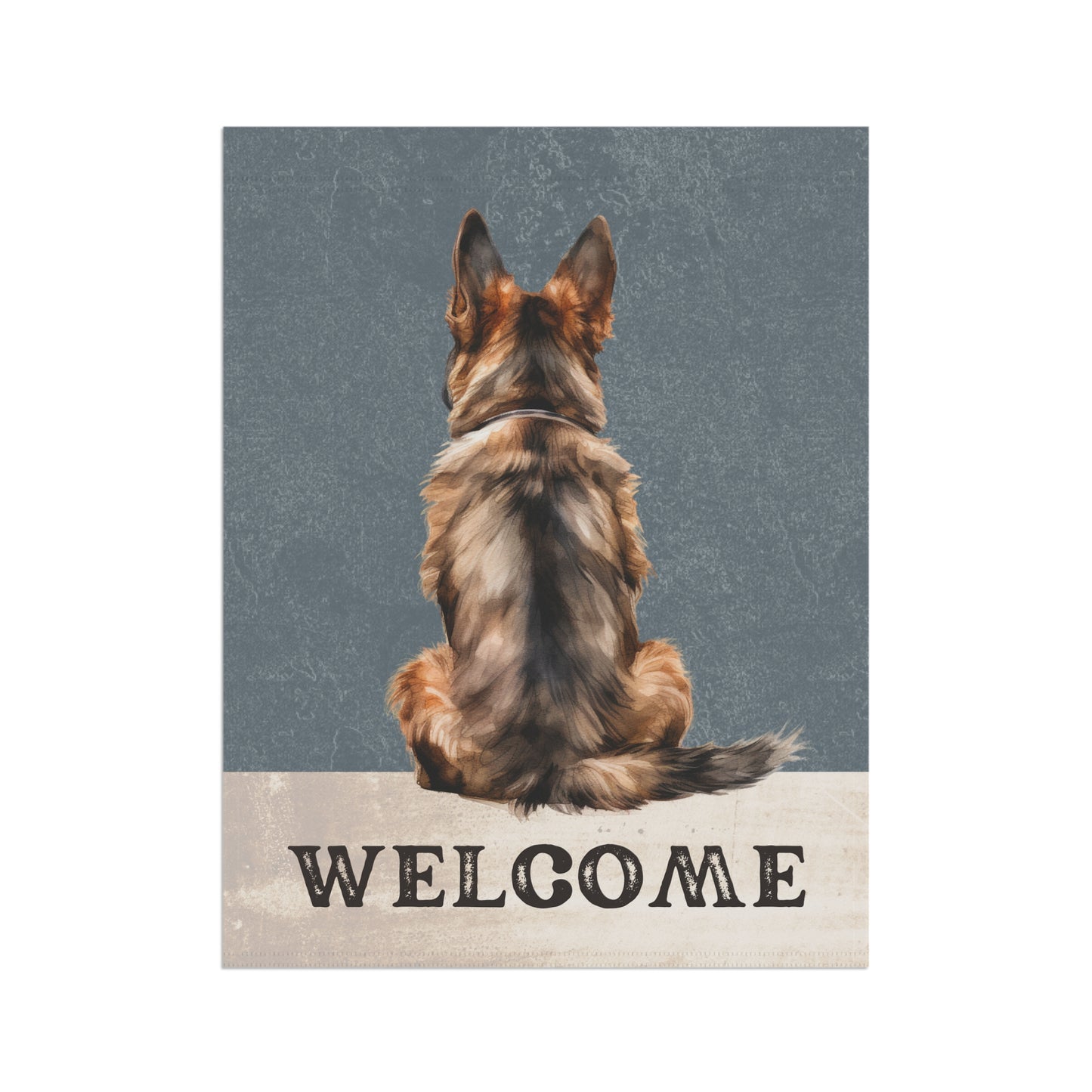 German Shepherd Welcome 2-Sided Garden & House Flag/Banner