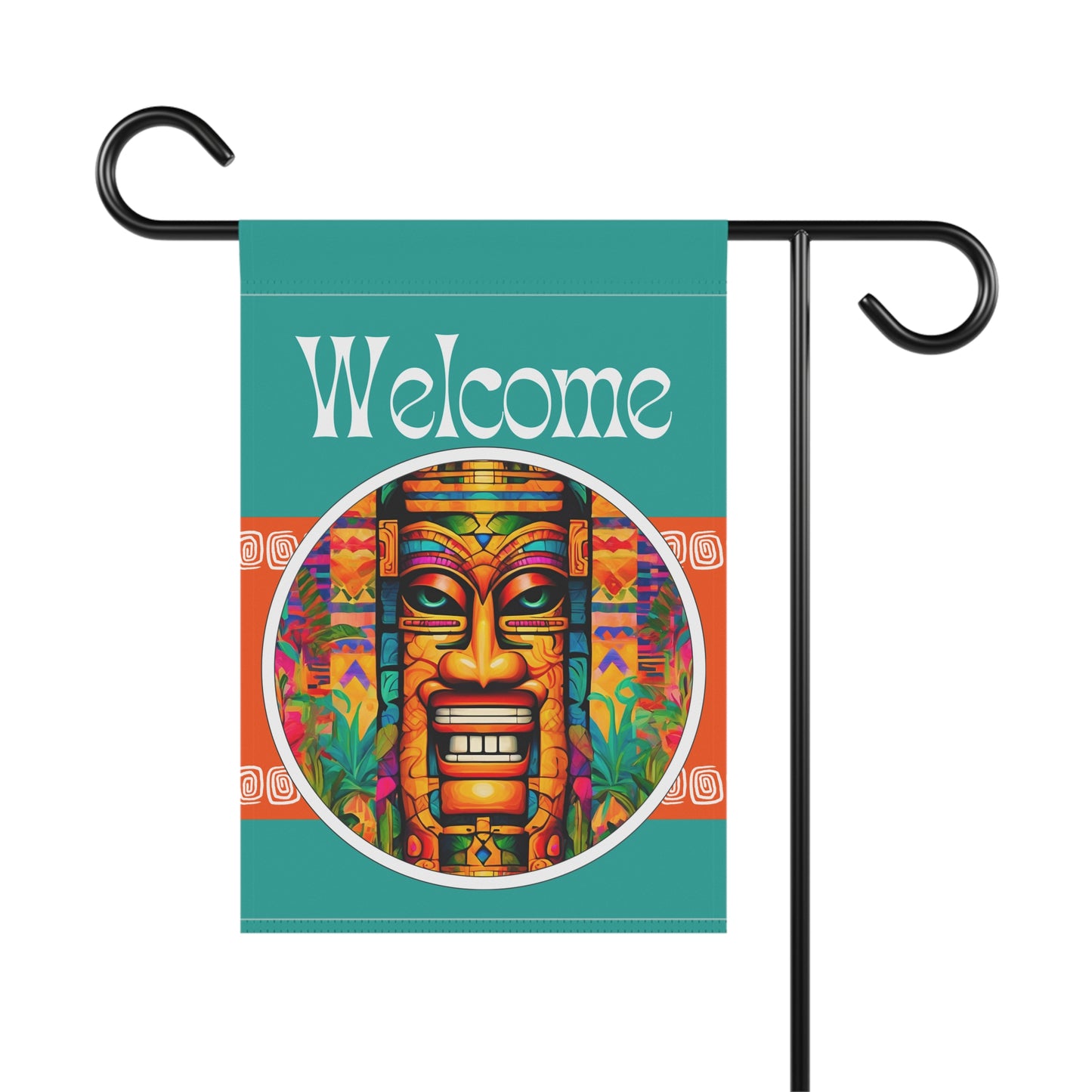 Tiki Carl Welcome 2-Sided Garden & House Flag/Banner