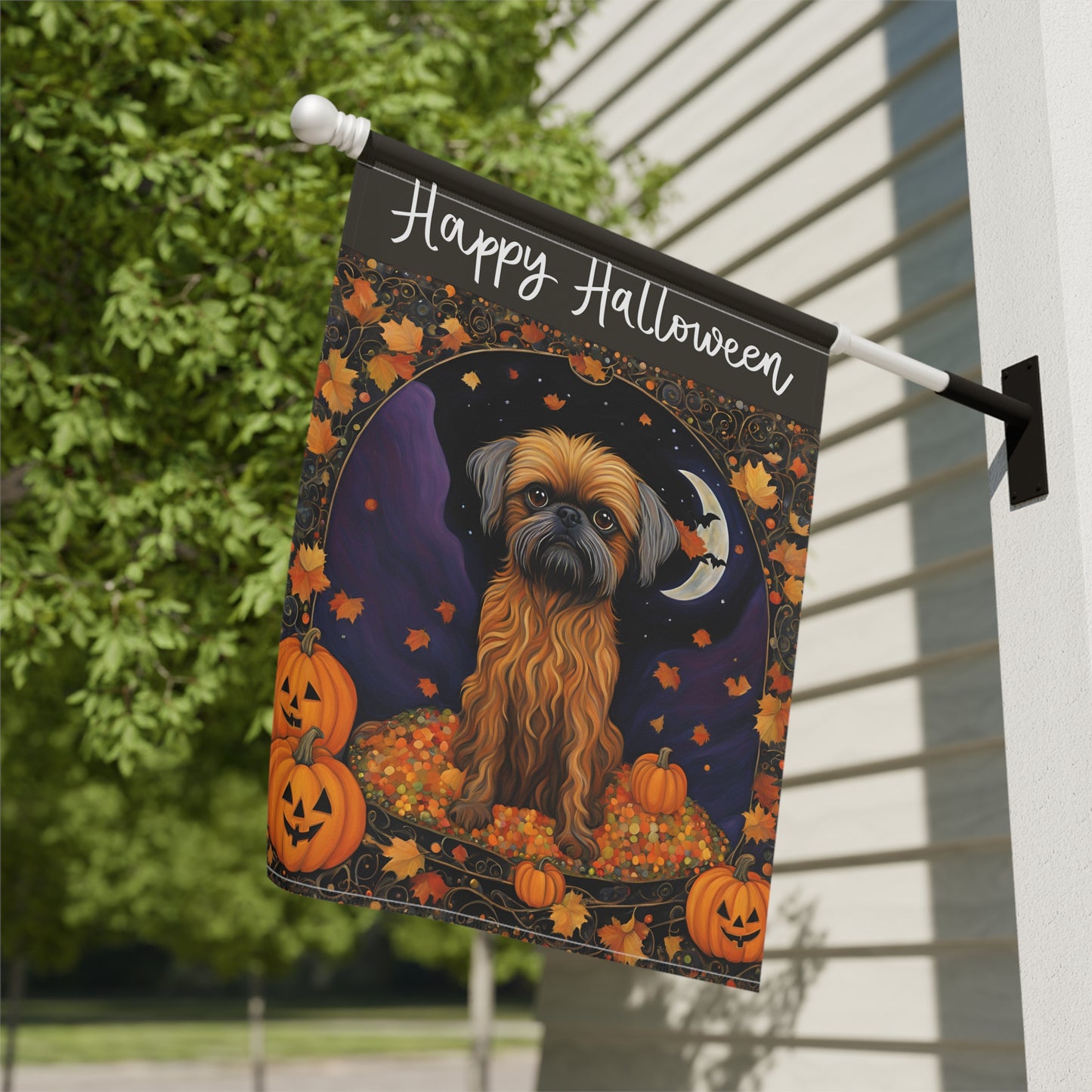 Griffin Happy Halloween 2-Sided Garden & House Flag/Banner