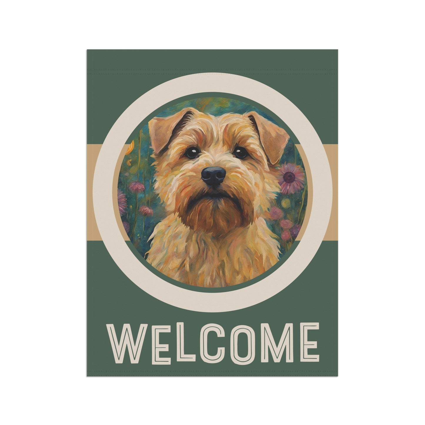 Norfolk Terrier Welcome 2-Sided Garden & House Flag/Banner