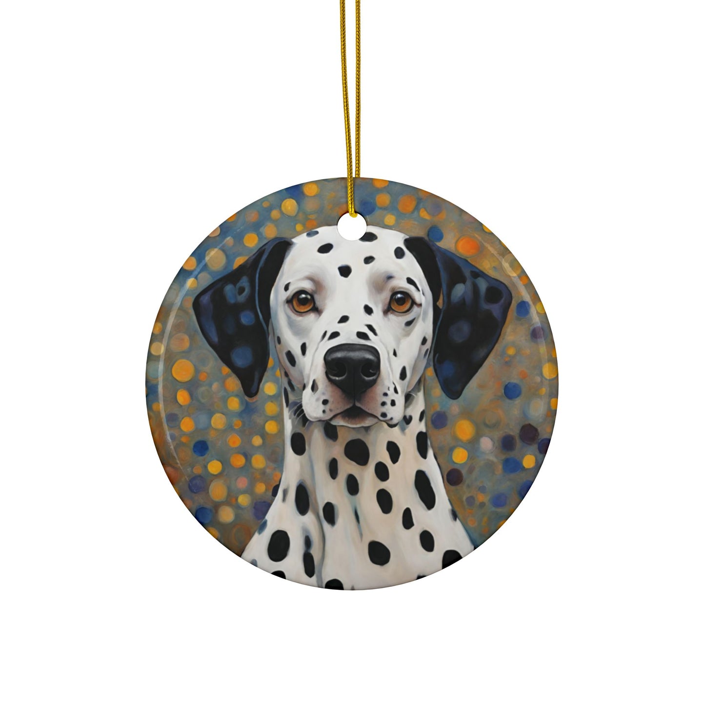 Dalmatian 3" Ceramic Ornaments, 2-Side Print, (1pc, 10pcs)