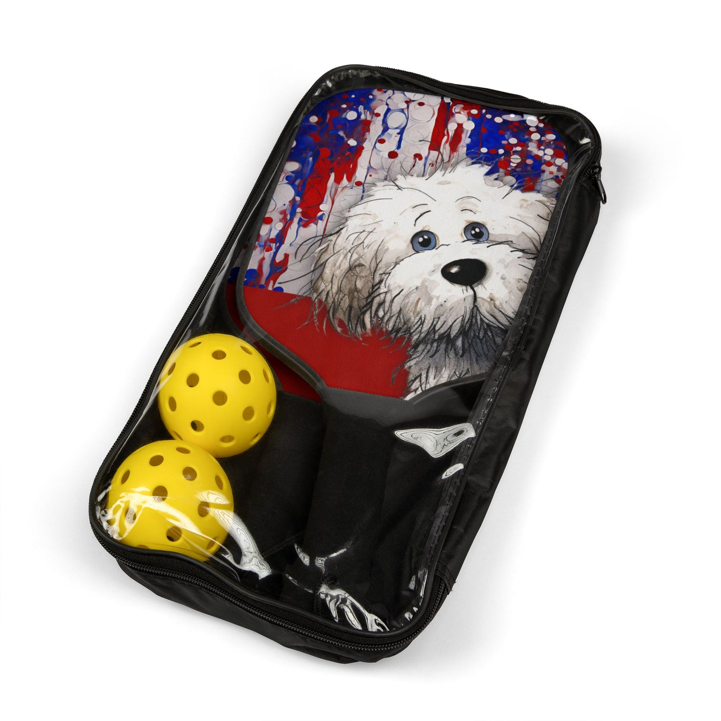 Crazy Bichon Frise Pickleball Kit