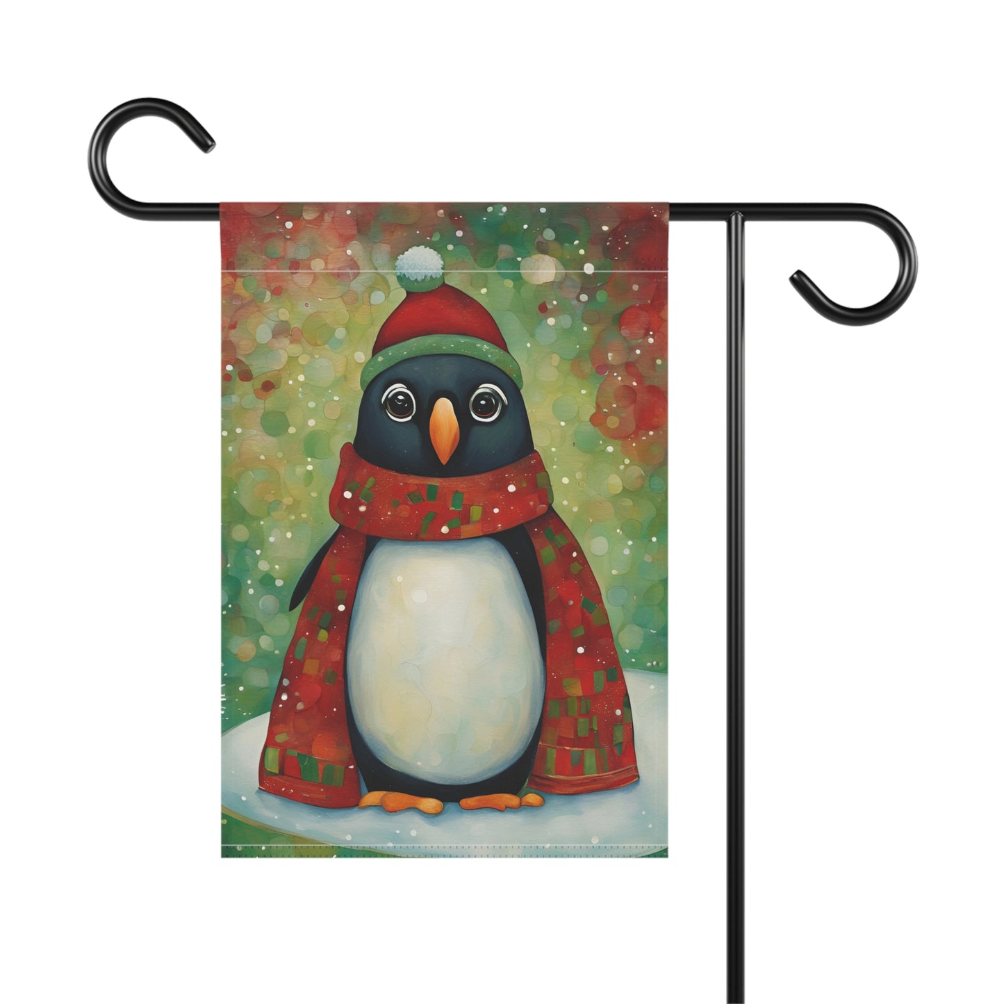 Christmas Penguin 2-Sided Garden & House Flag/Banner