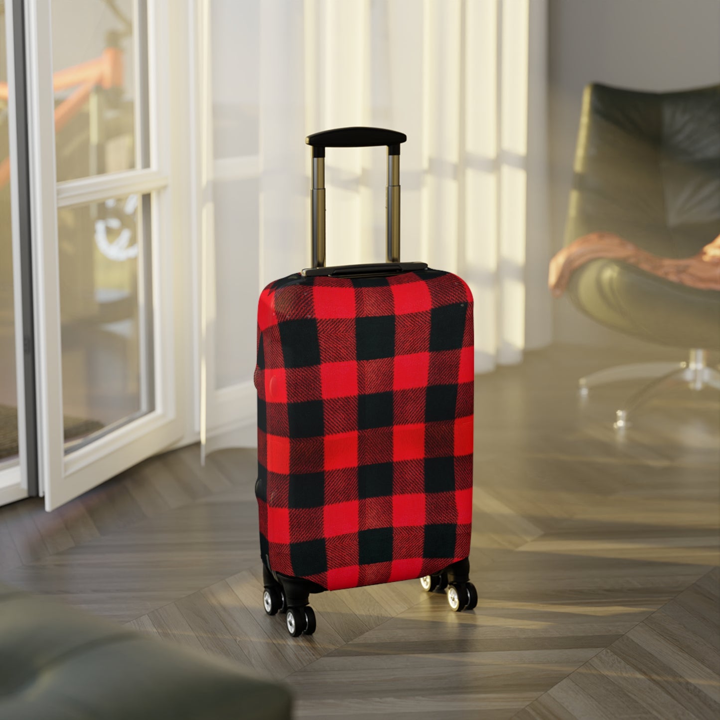 Buffalo Plaid Luggage Cover