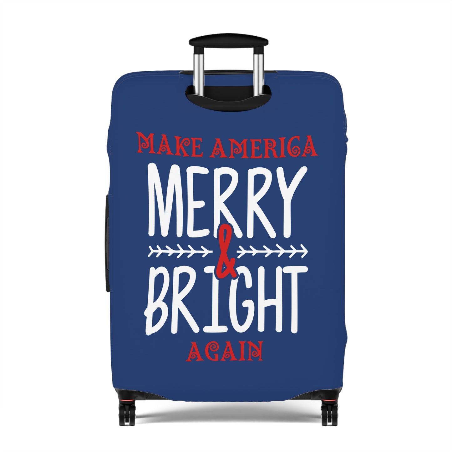 Bold Make America Merry & Bright Again Royal Luggage Cover