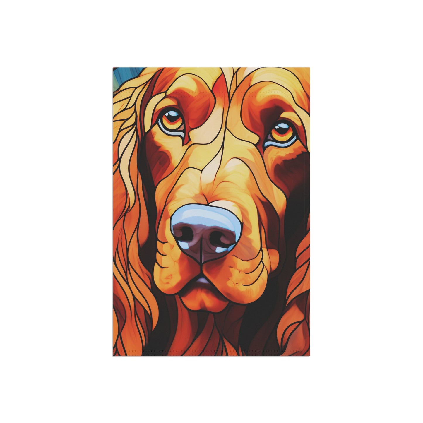 Irish Setter Face Stained Glass Look 2-Sided Garden & House Flag/Banner